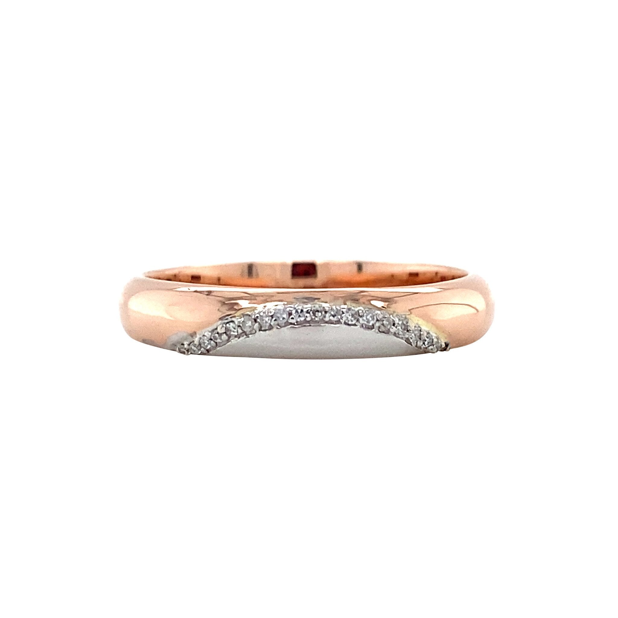 Rose gold ring with diamond 14 karat
