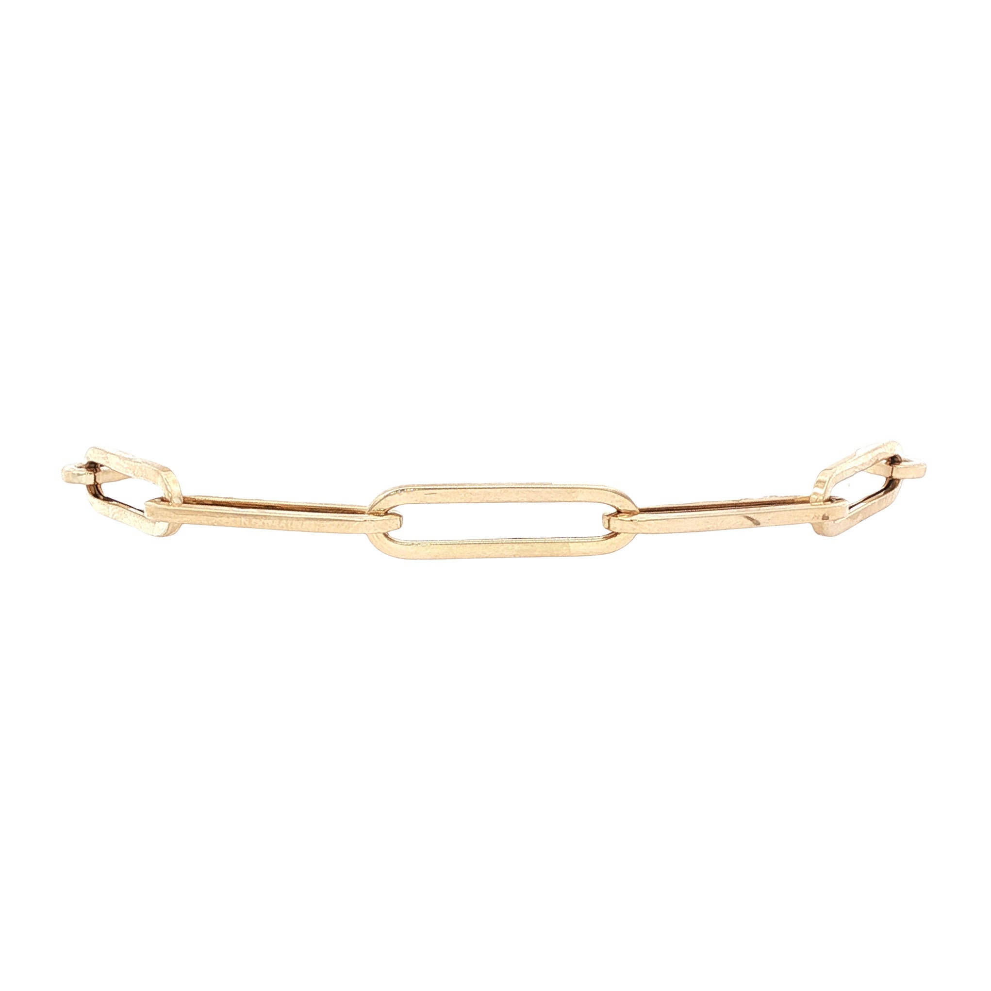 Gouden paperclip armband 19 cm 14 karaat