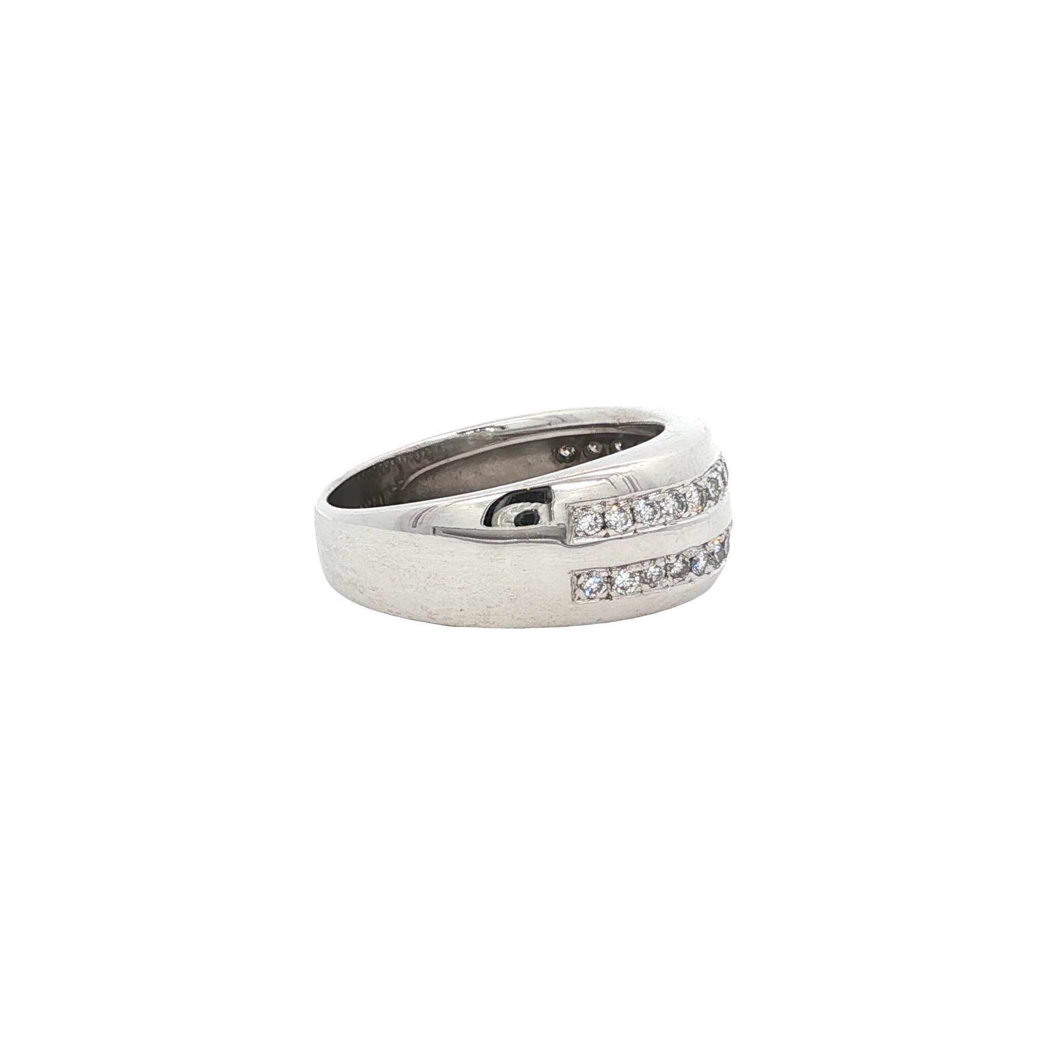 Witgouden ring met diamant 14 karaat