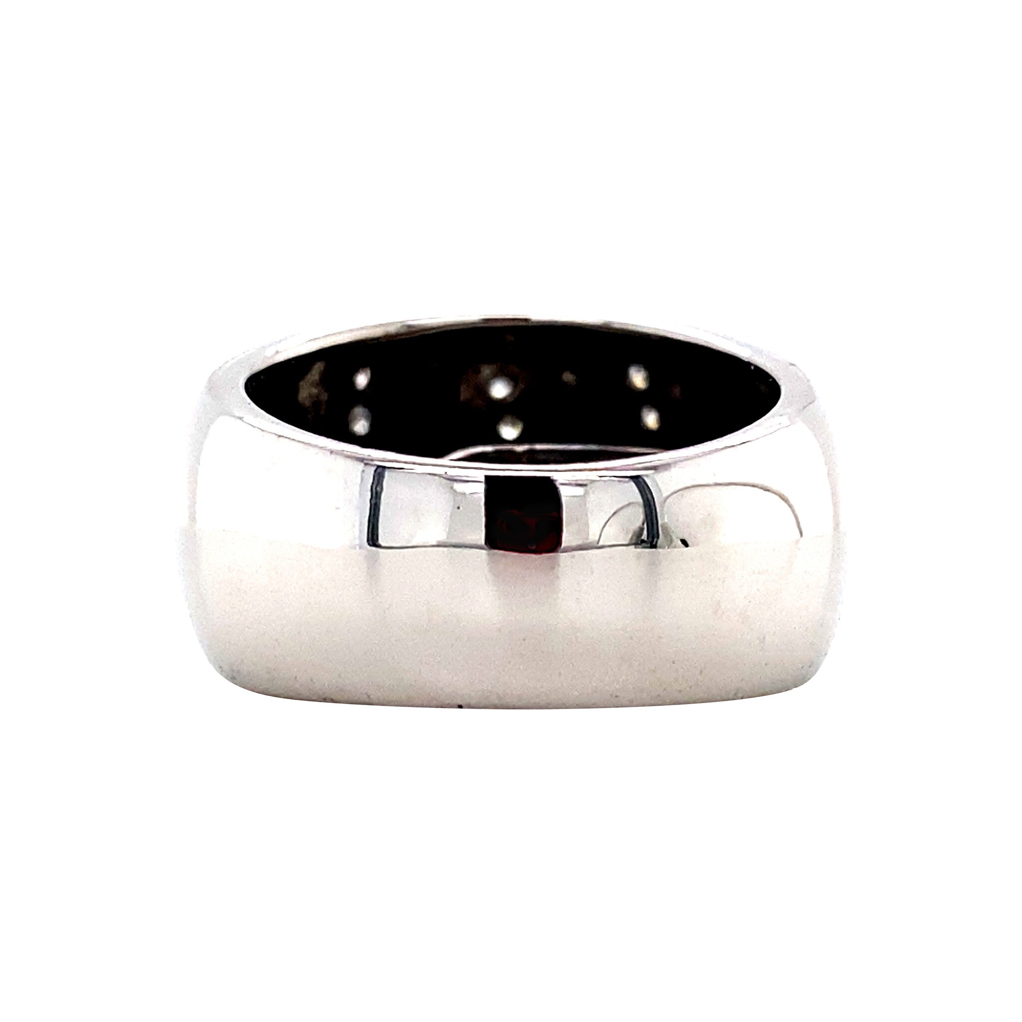 White gold ring with zirconia 18 karat