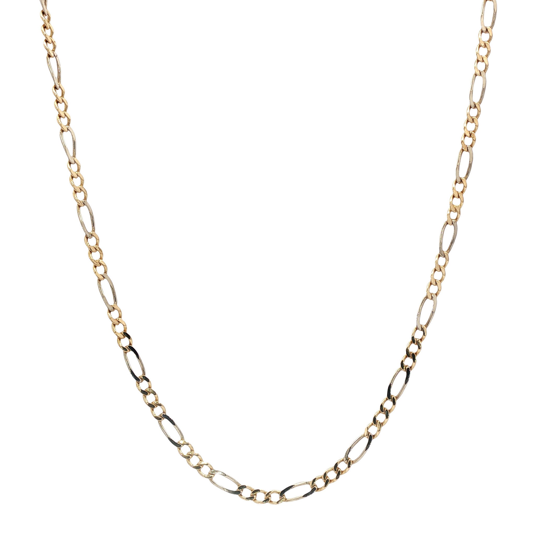 Gouden figaro collier 53 cm 14 karaat
