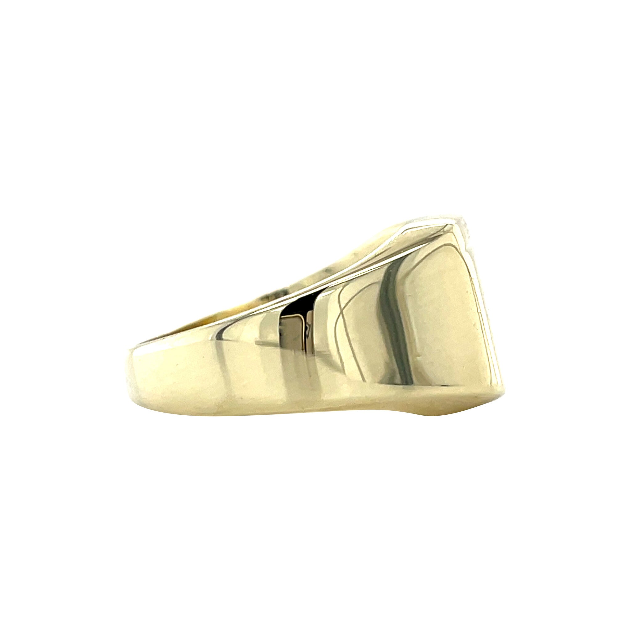 Gold signet ring with diamond 14 karat