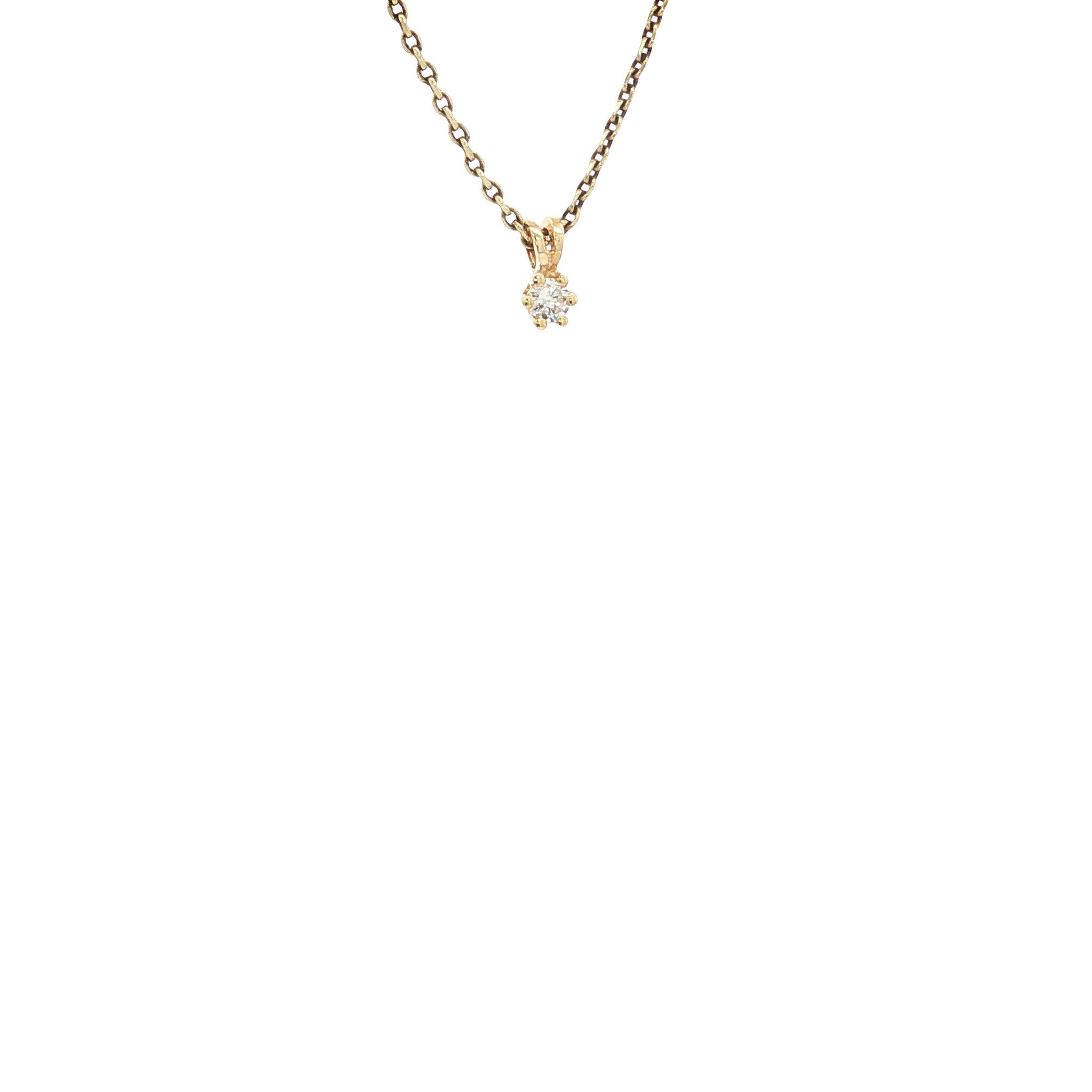 Golden solitaire pendant with diamond 14 karat* new