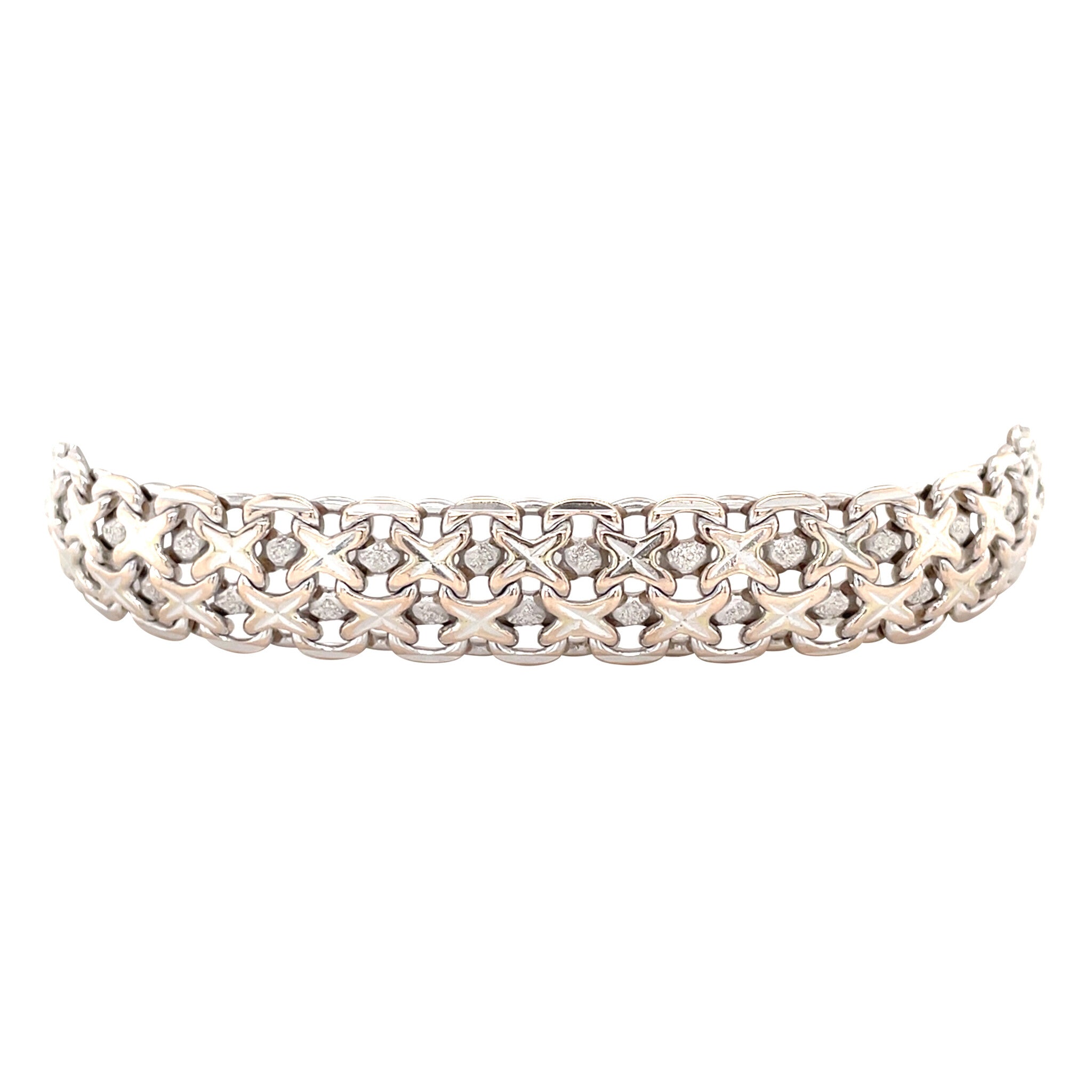 White gold bracelet 19 cm 14 karat
