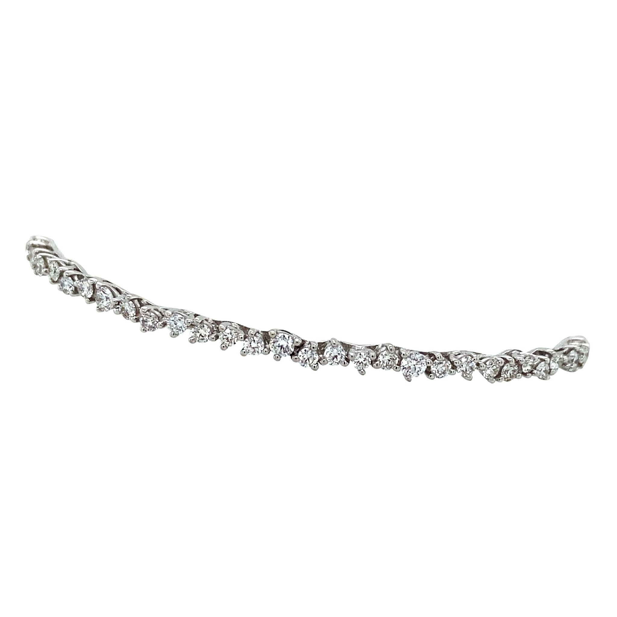 White gold bracelet with diamond 18 karat