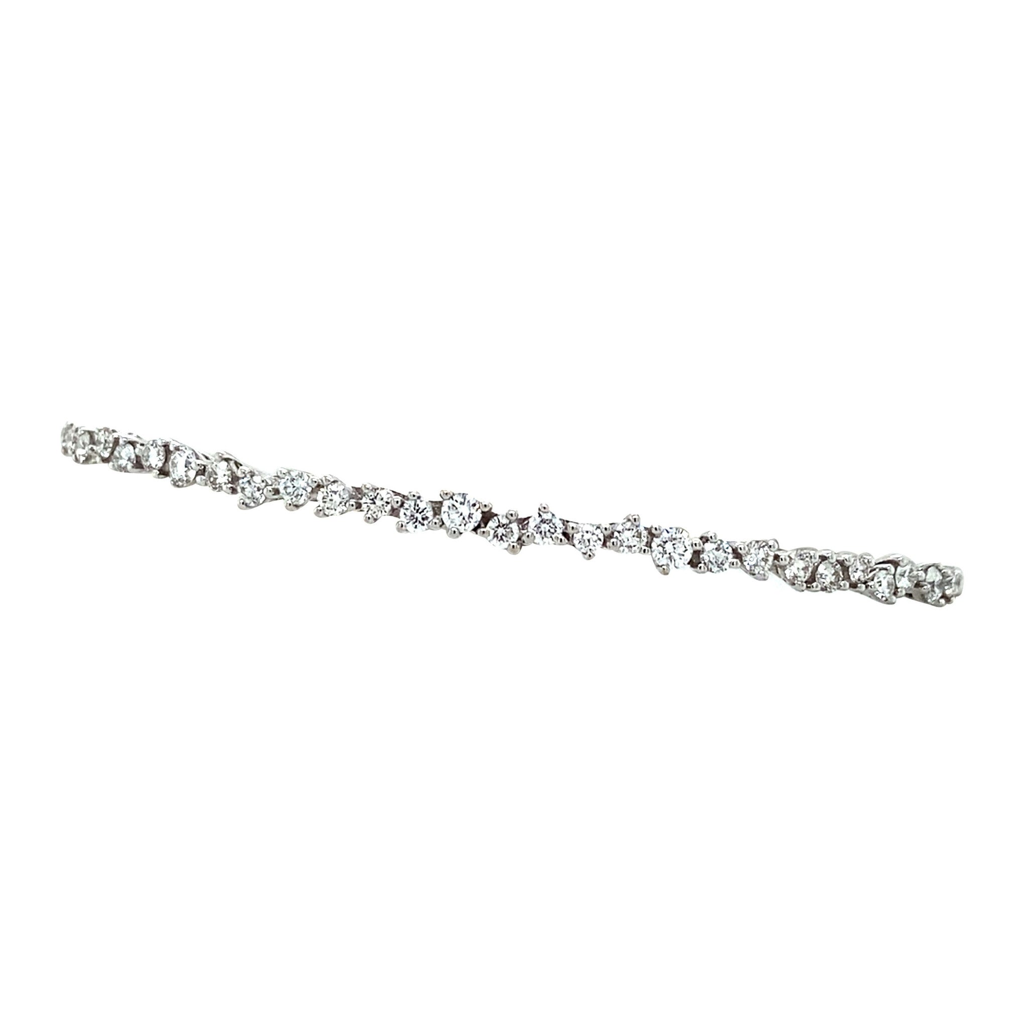 White gold bracelet with diamond 18 karat