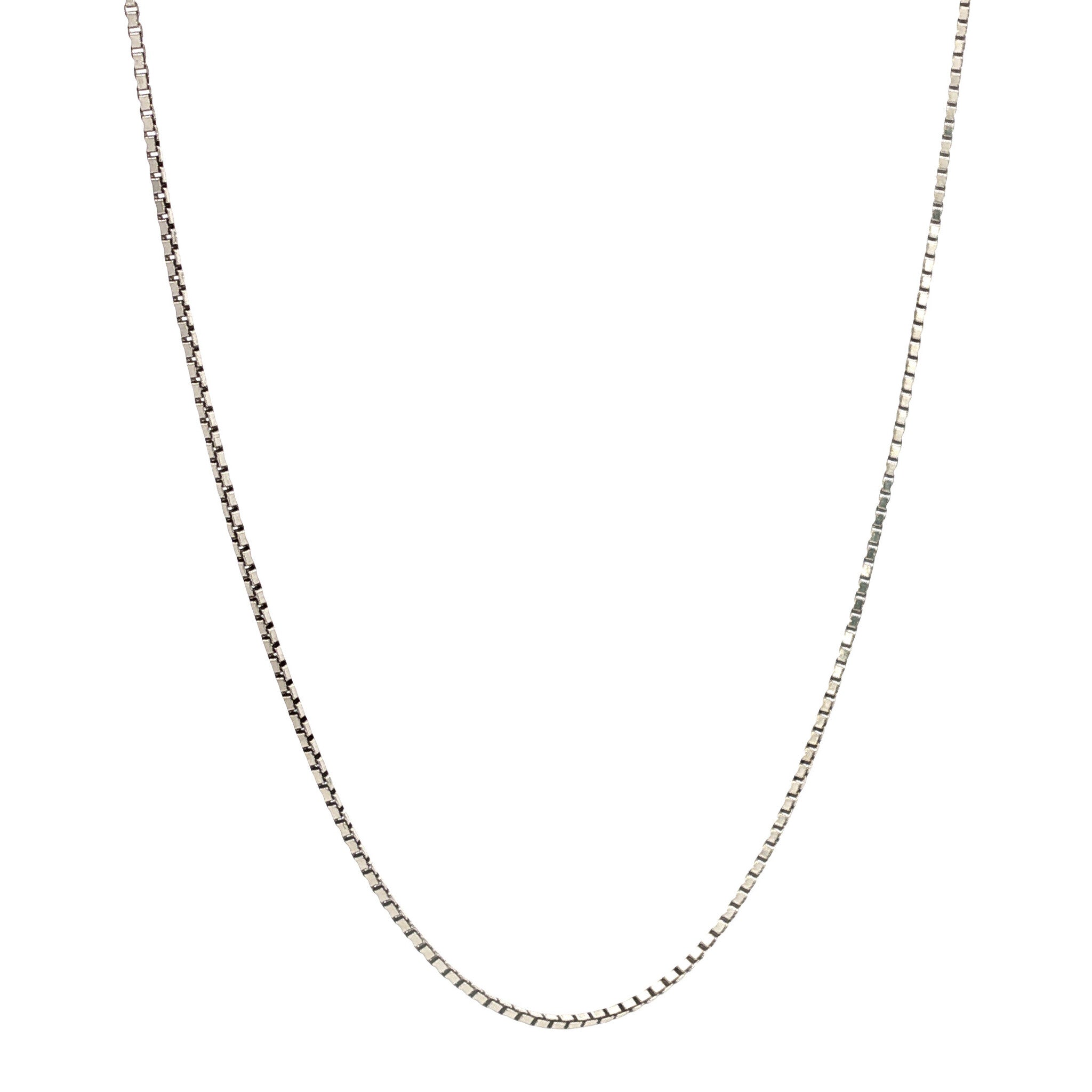 White gold length necklace venetian 39 cm 14 karat