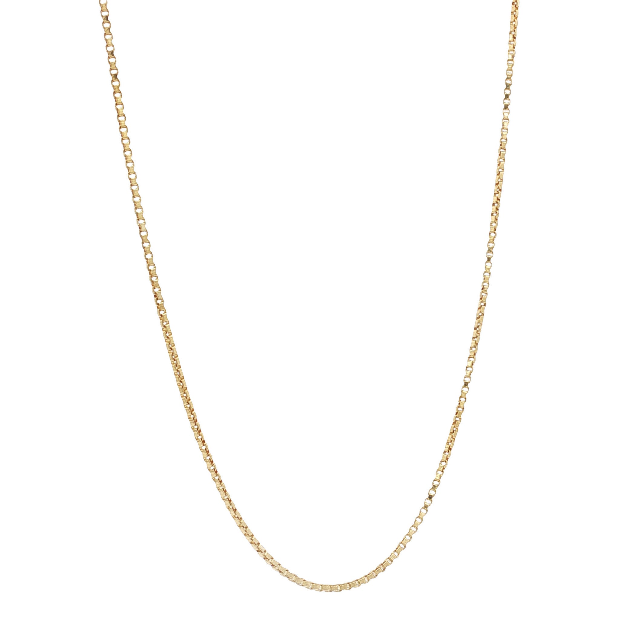 Gold Venetian length necklace 61 cm 14 karat