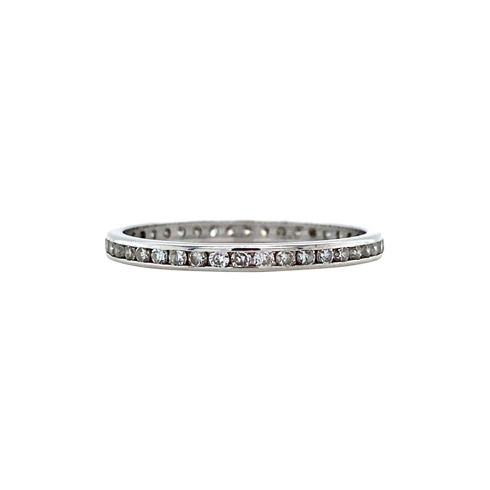 White gold alliance ring 14 karat