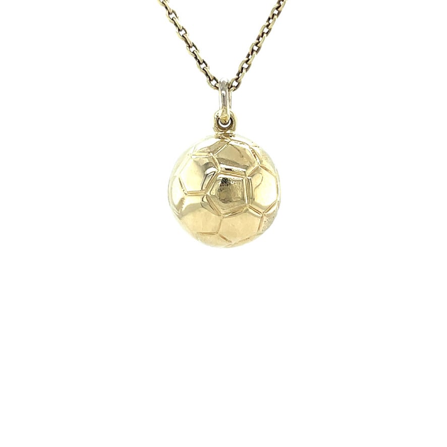 Gold football pendant 14 karat