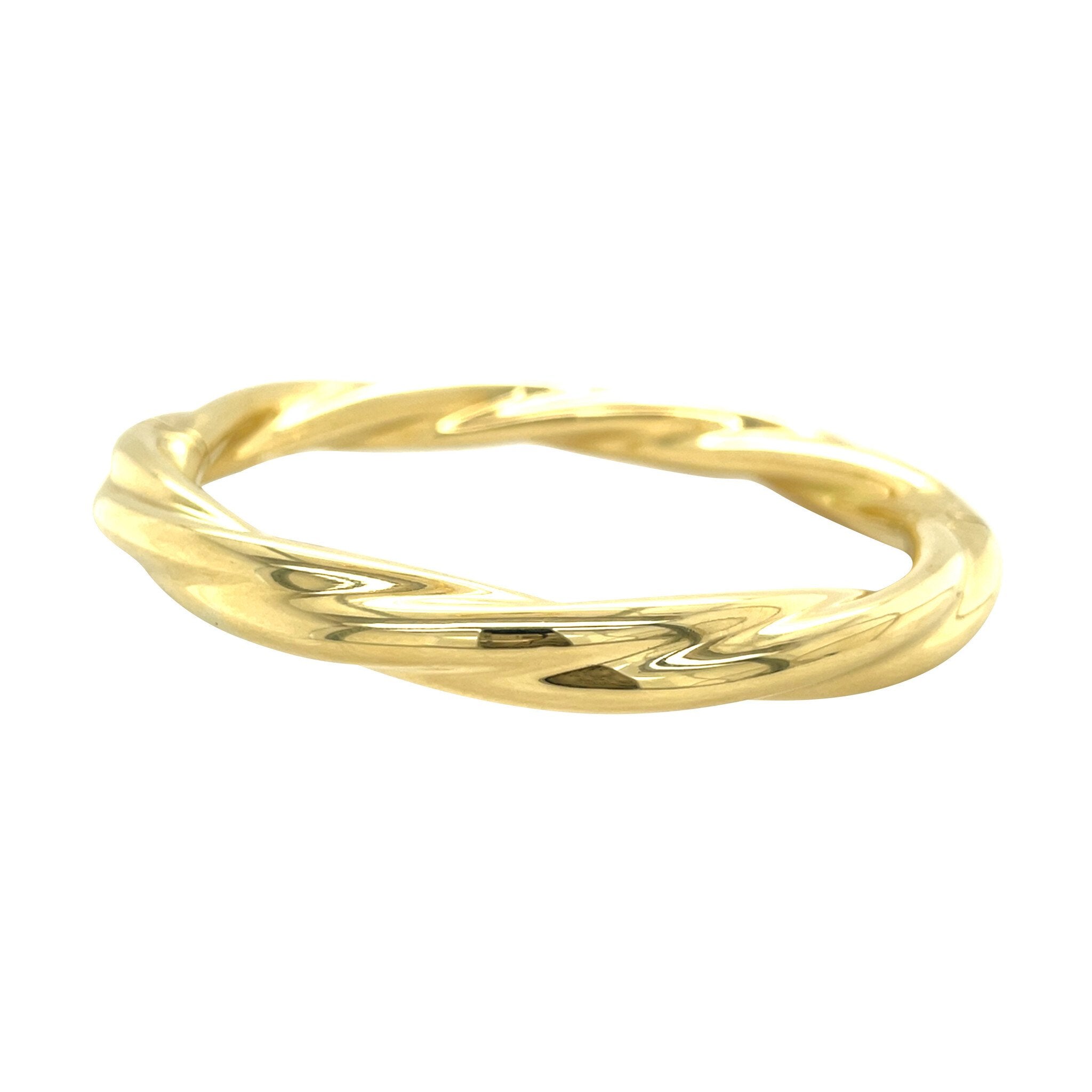 Gold twisted bangle 18 karat