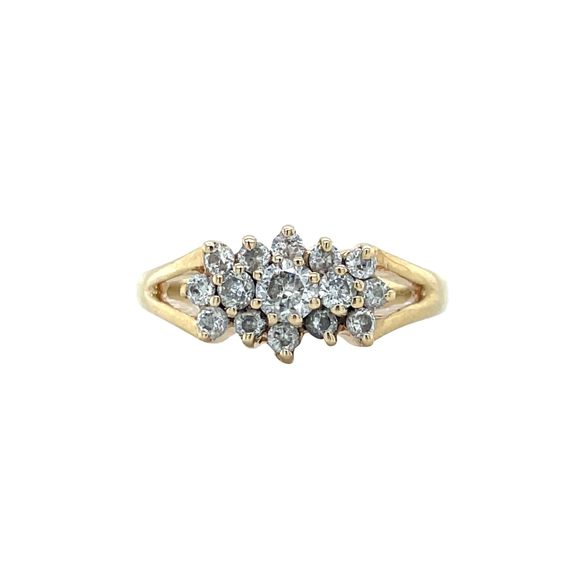 Gold ring with zirconia 14 karat