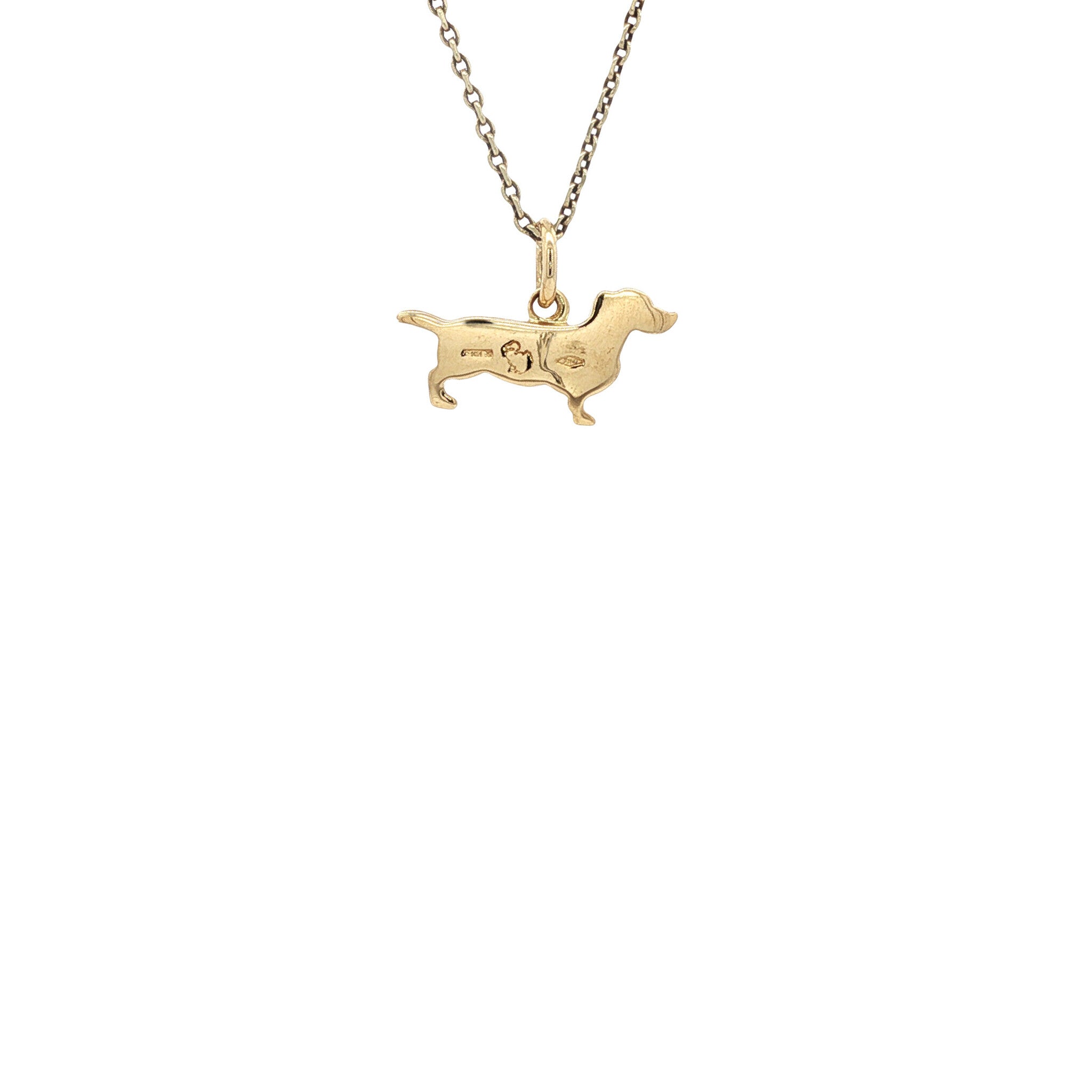 Gouden Dodo hanger teckel 18 karaat