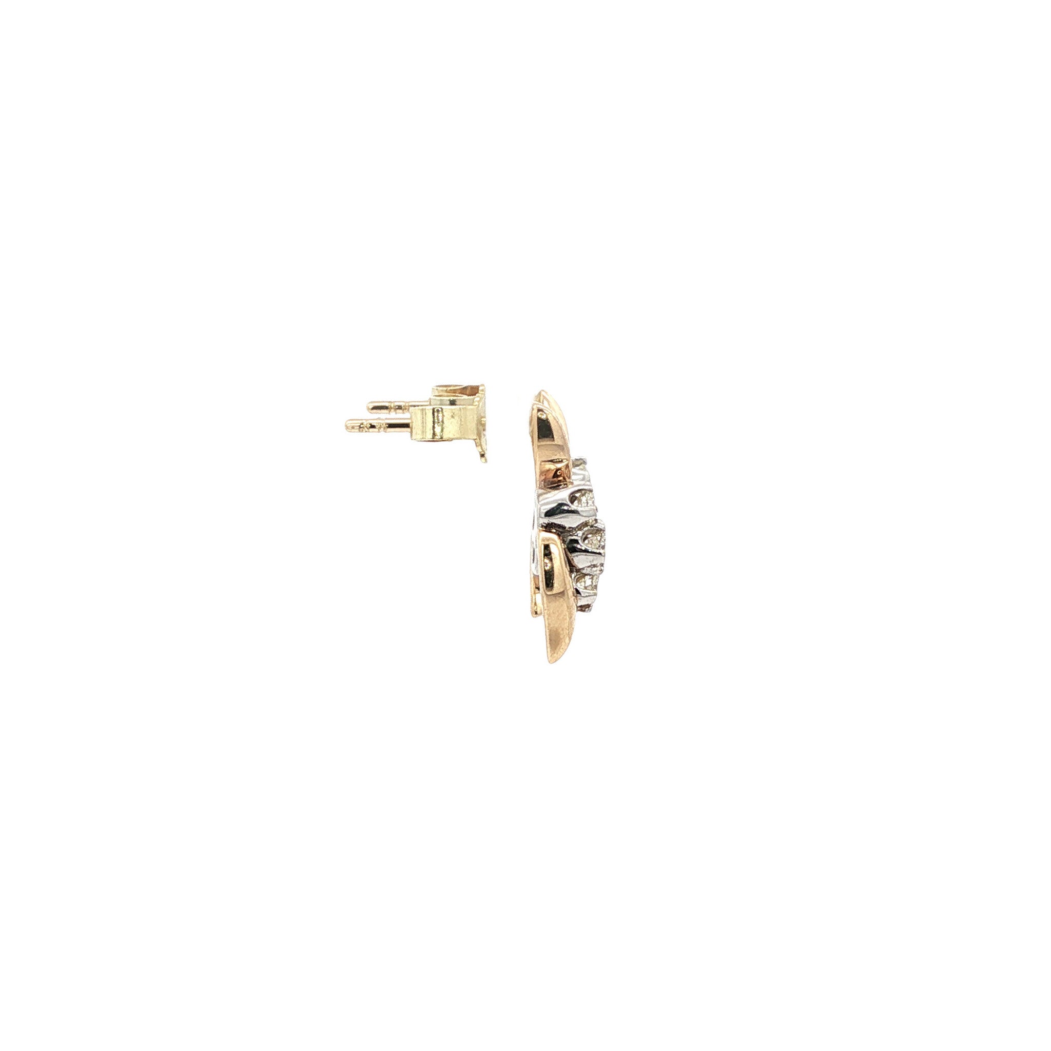 14 karat gold diamond stud earrings