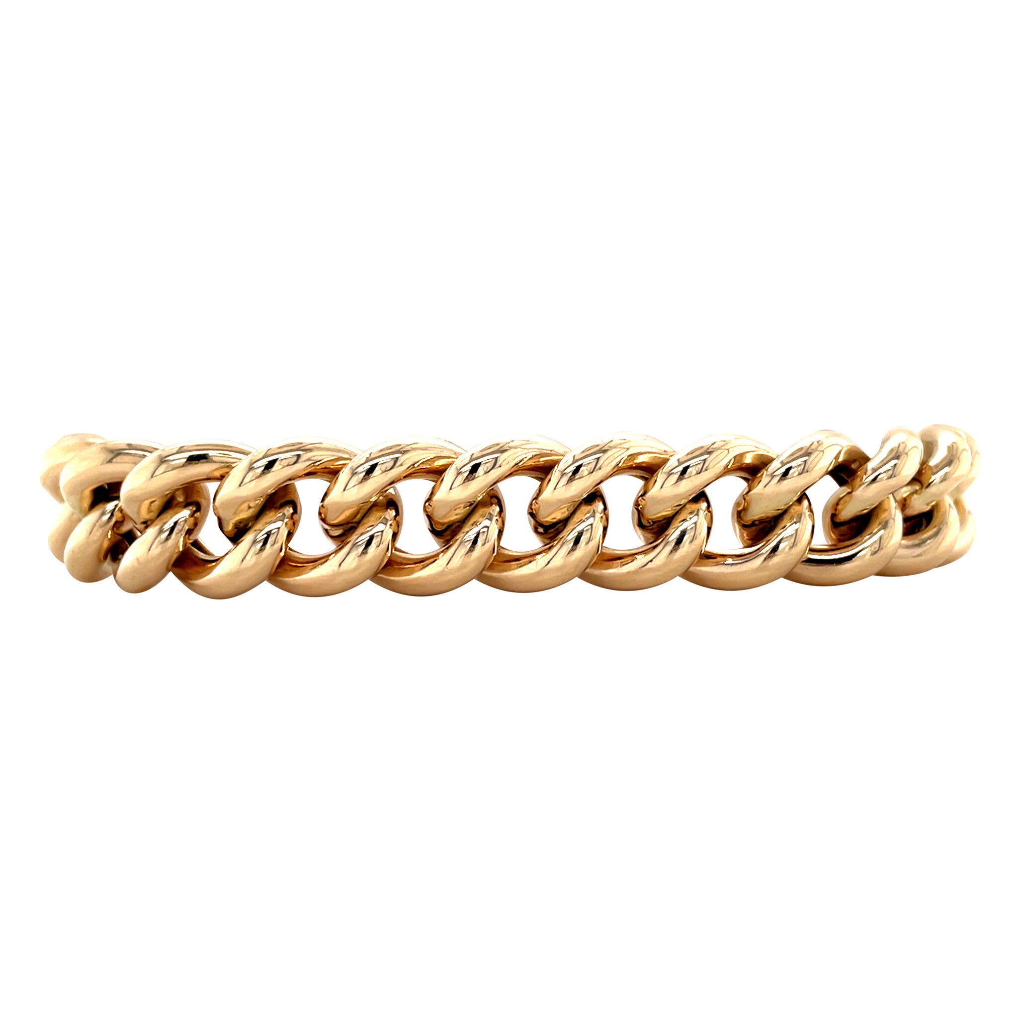 Gold gourmet bracelet 20.5 cm 14 karat