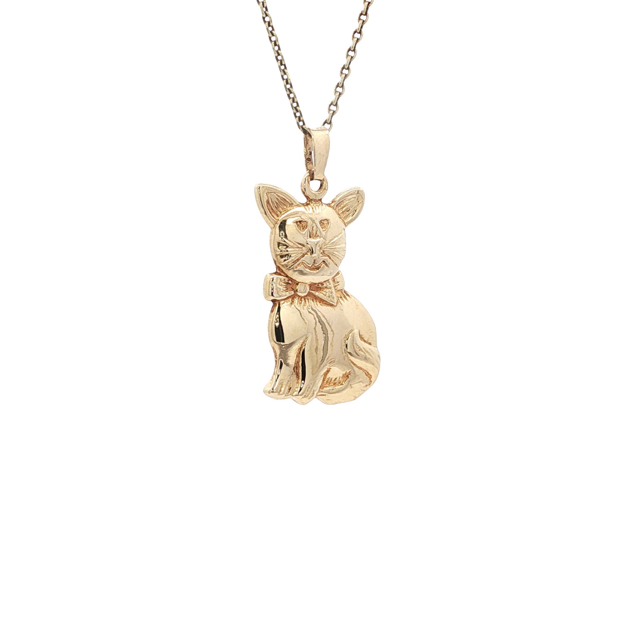 Golden cat pendant 14 karat