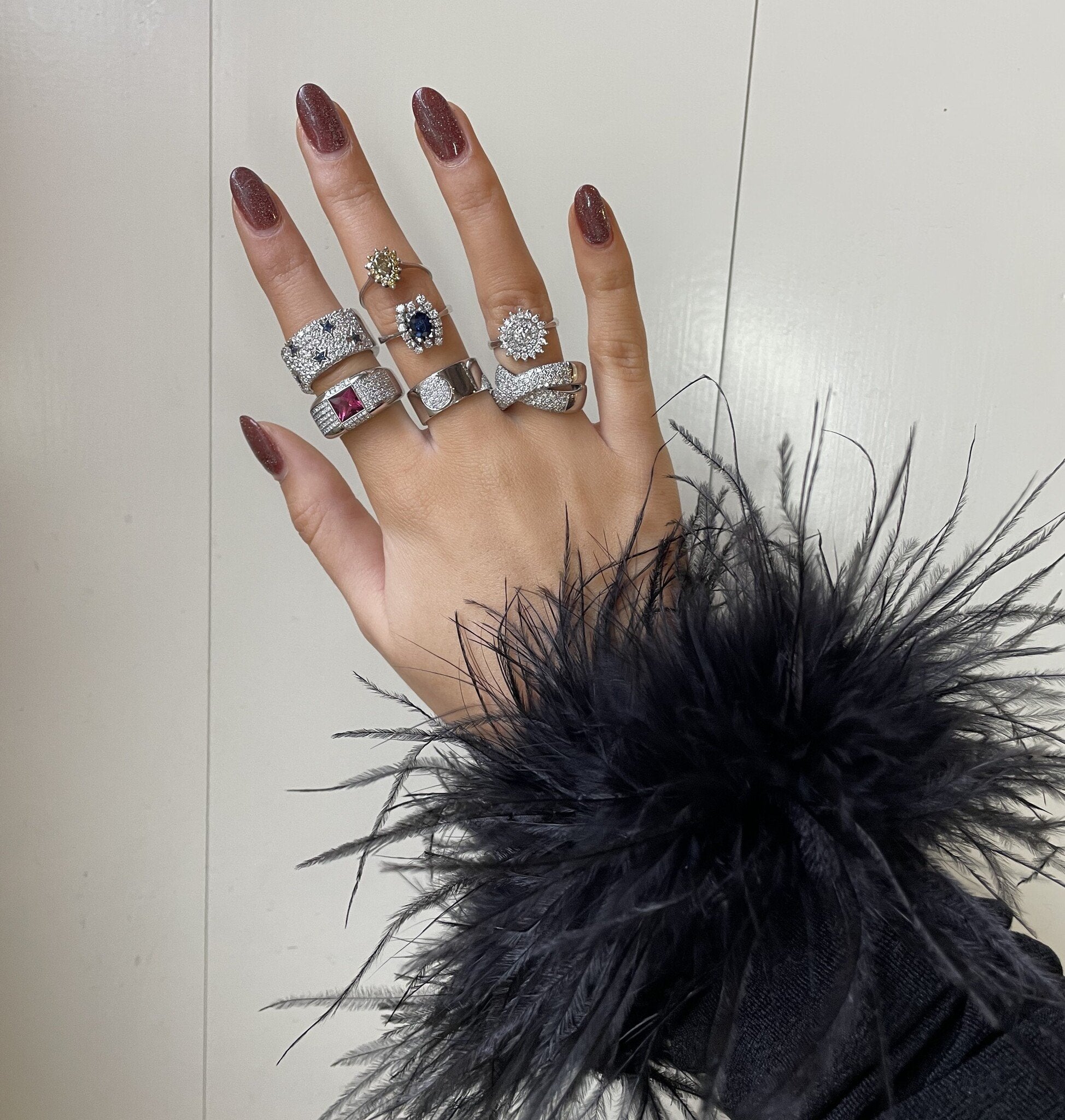 White-gold ring with tourmaline and diamond by Tirisi 18 karat