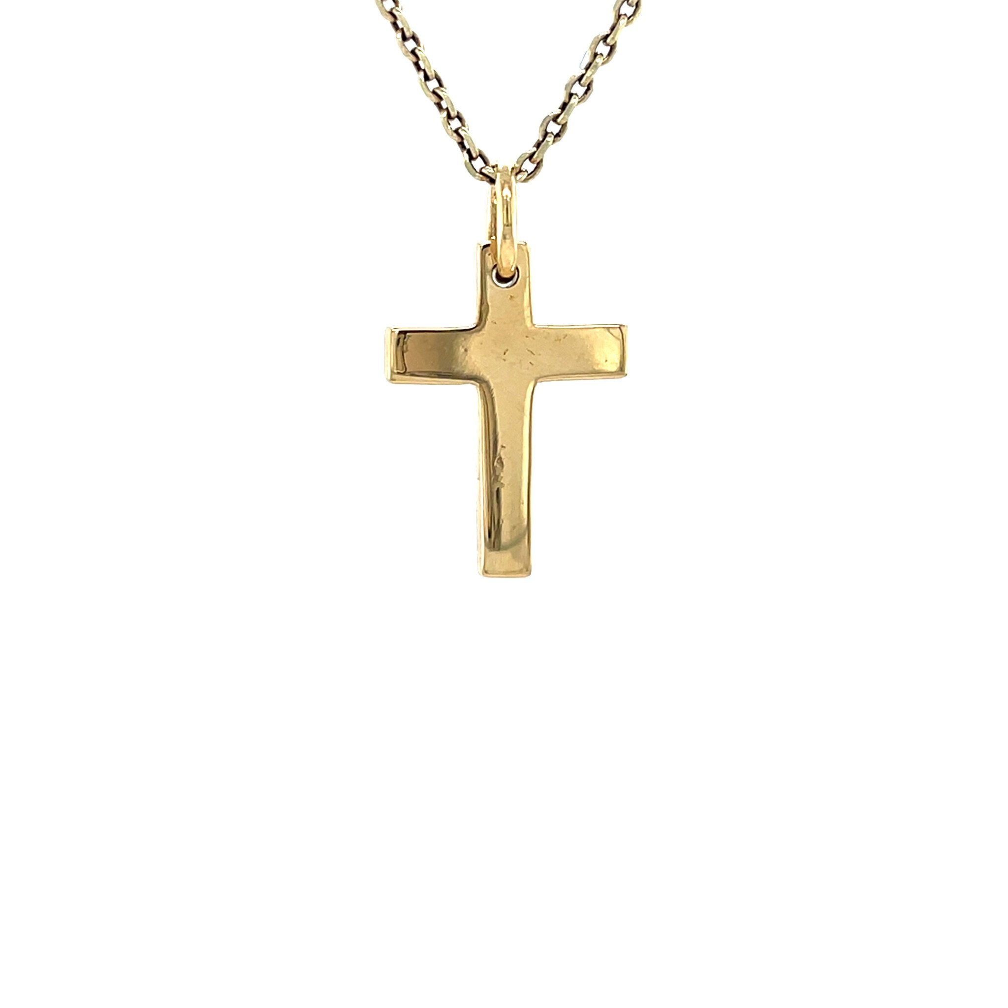 Gold cross pendant 18 karat