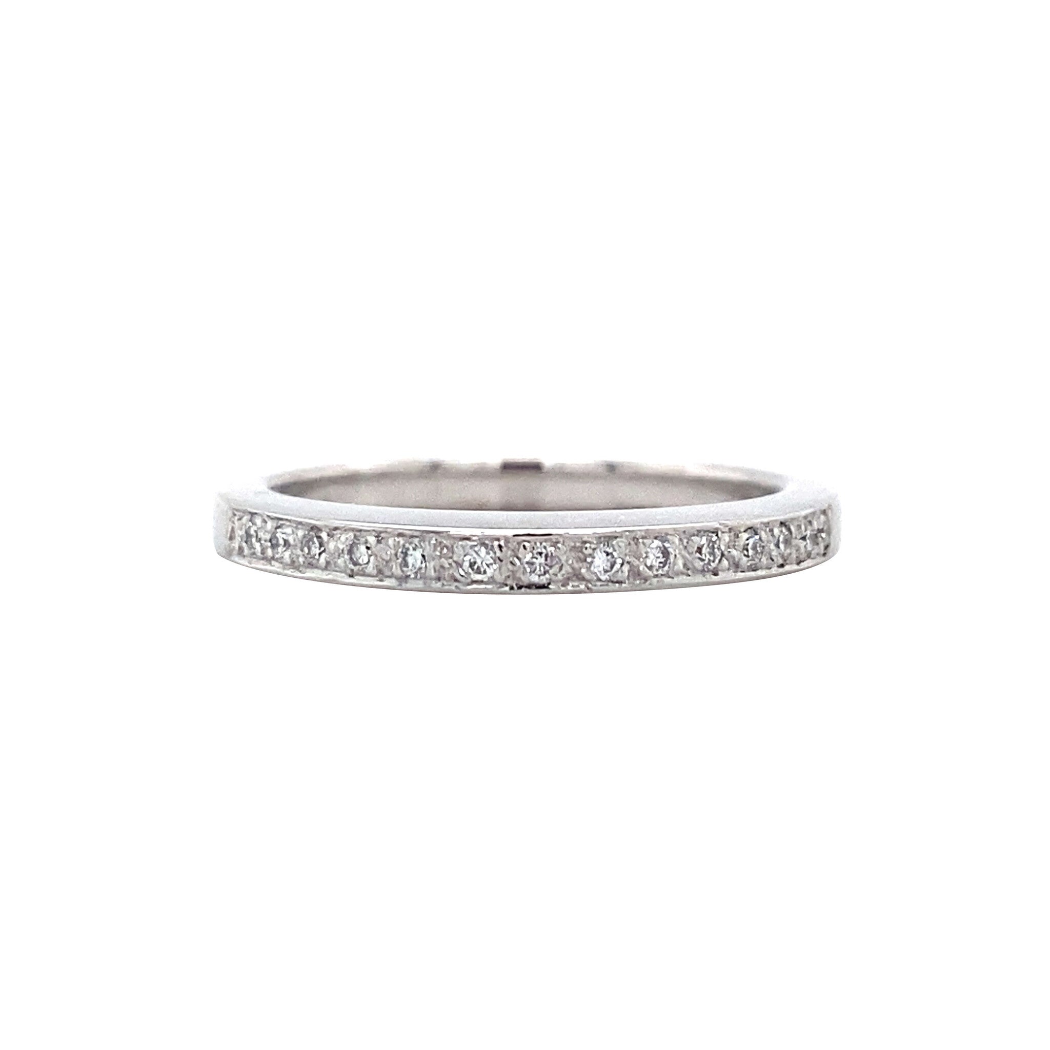 White gold ring with diamond 14 kt