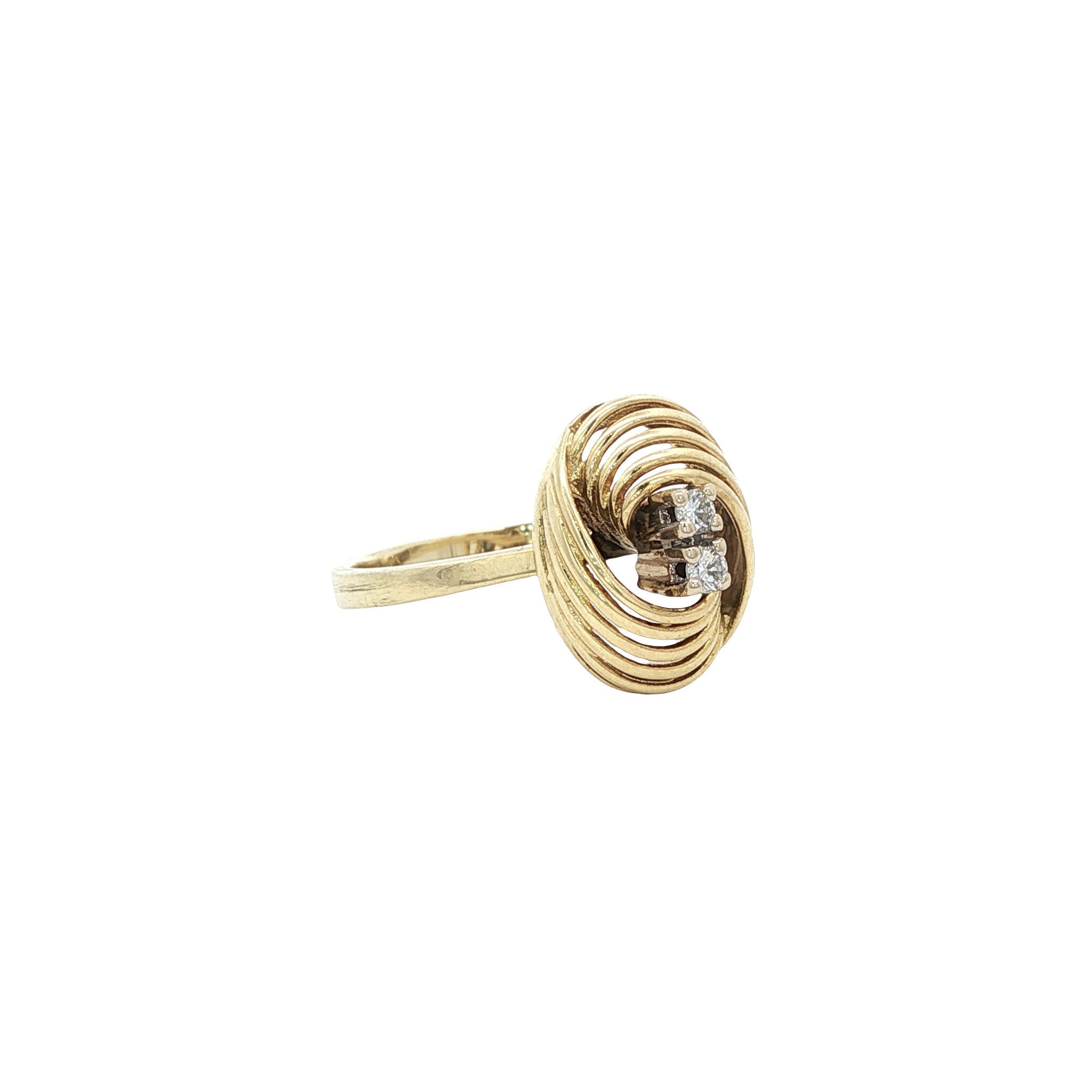 Gouden ring met diamant 14 karaat