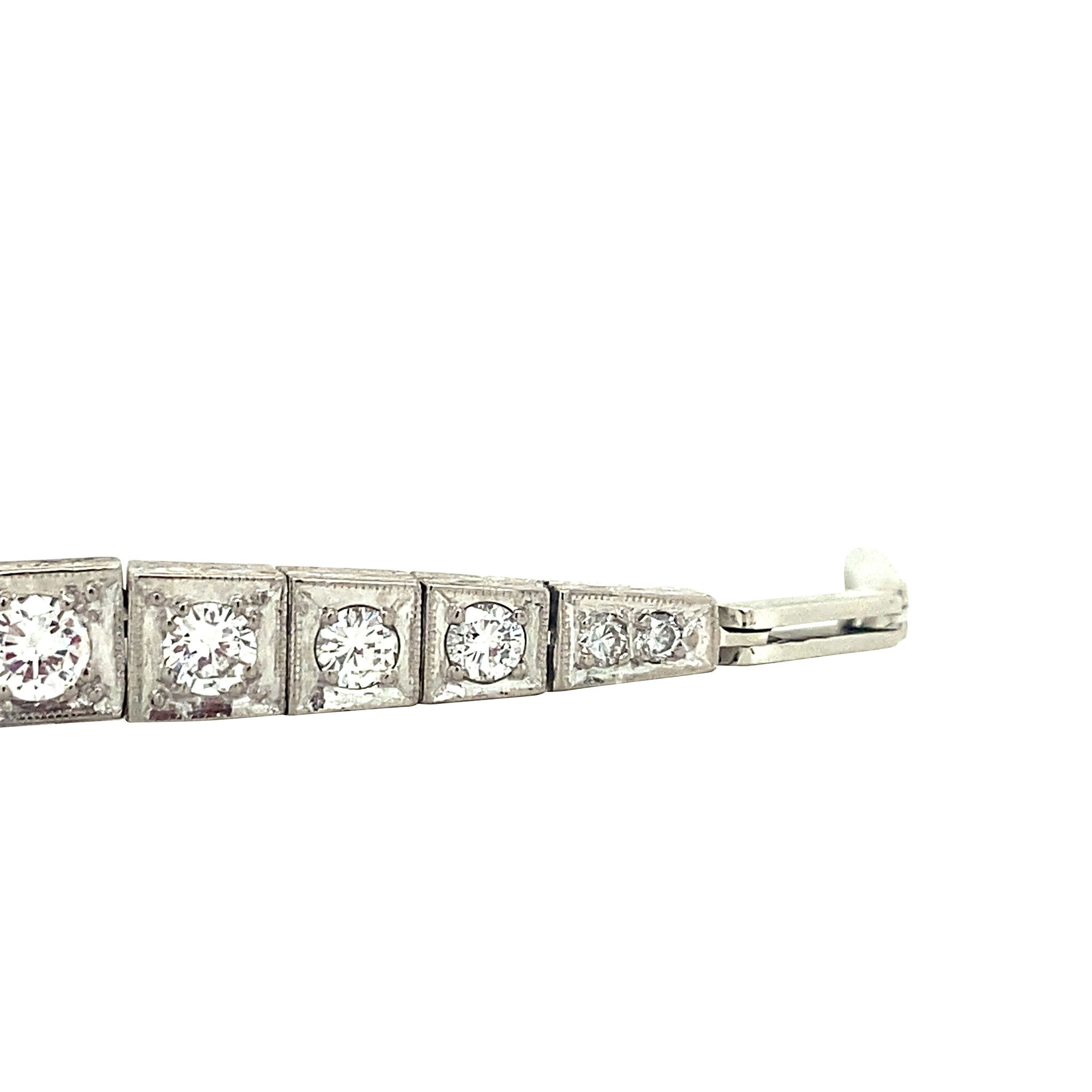 White gold bracelet with diamond 14 kt