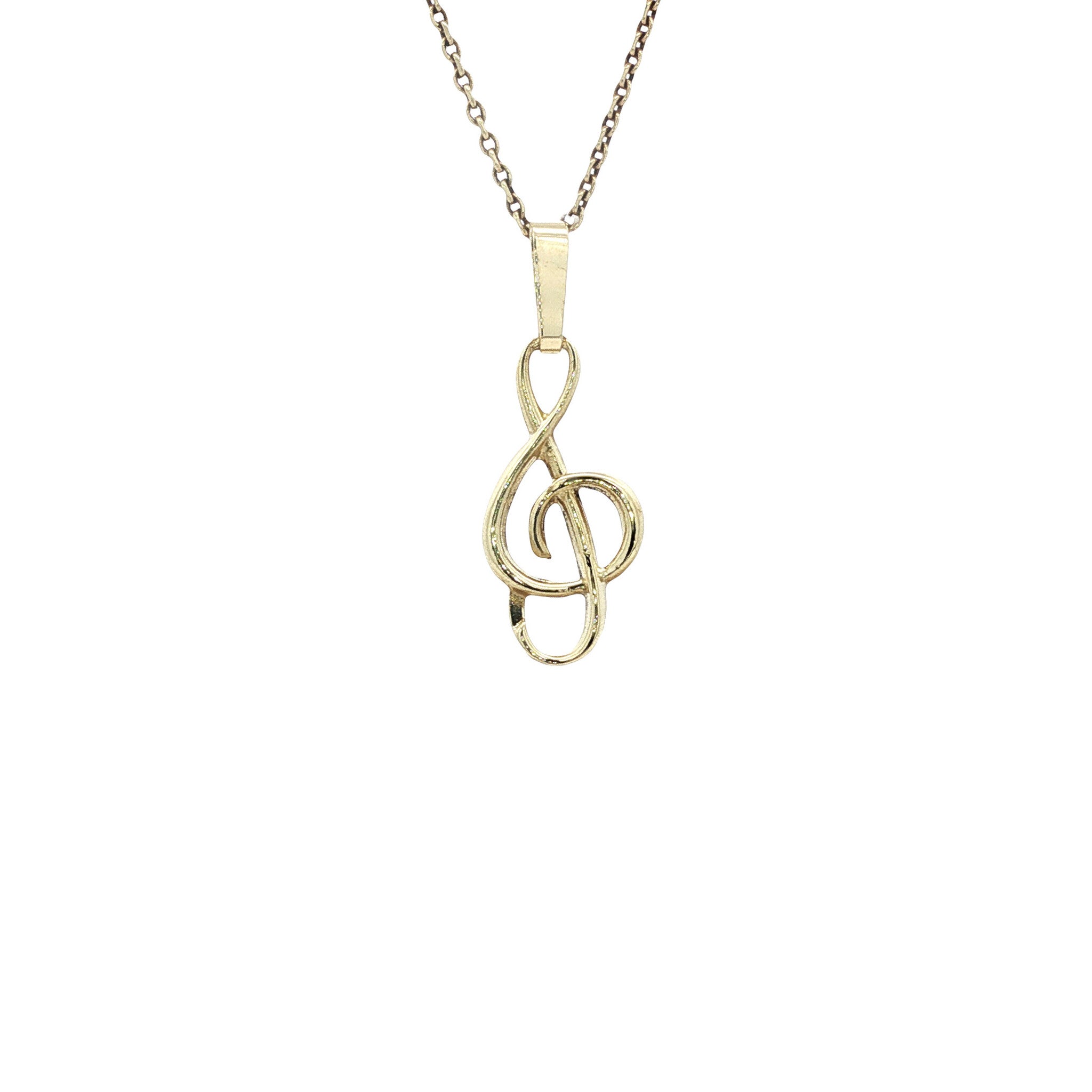 Gouden hanger muzieknoot 14 karaat