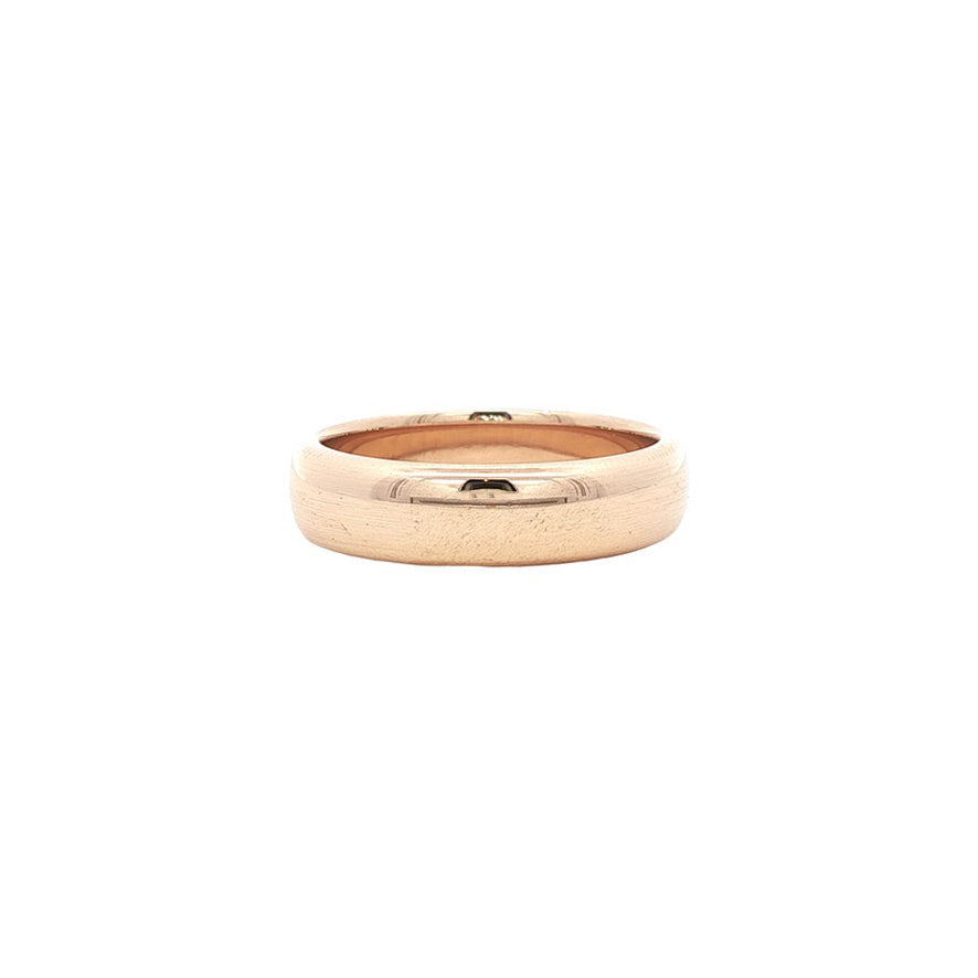 Plain 14-karat rose gold ring
