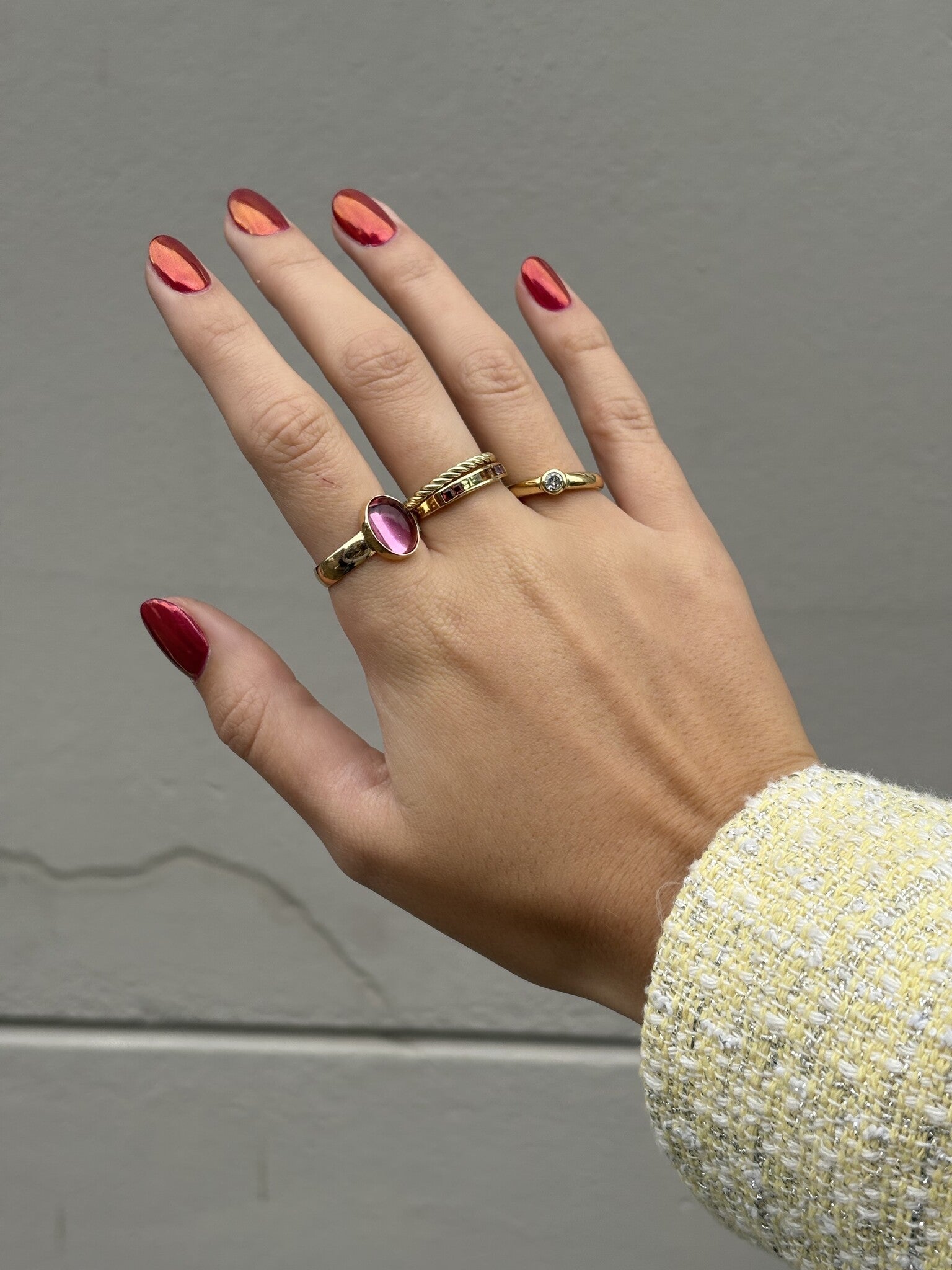 Gold ring with gemstone 14 karat