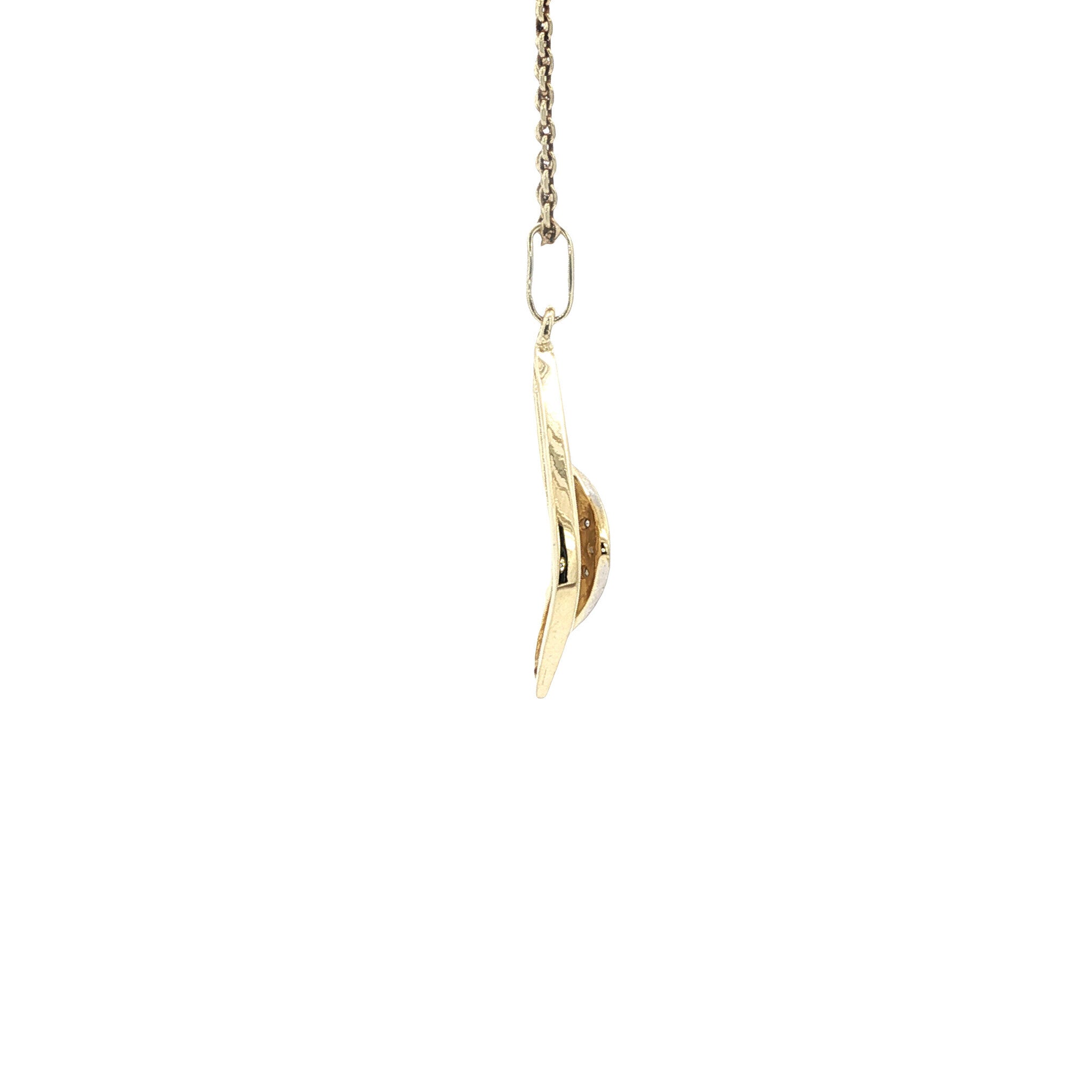 Gouden hanger met zirkonia 14 karaat