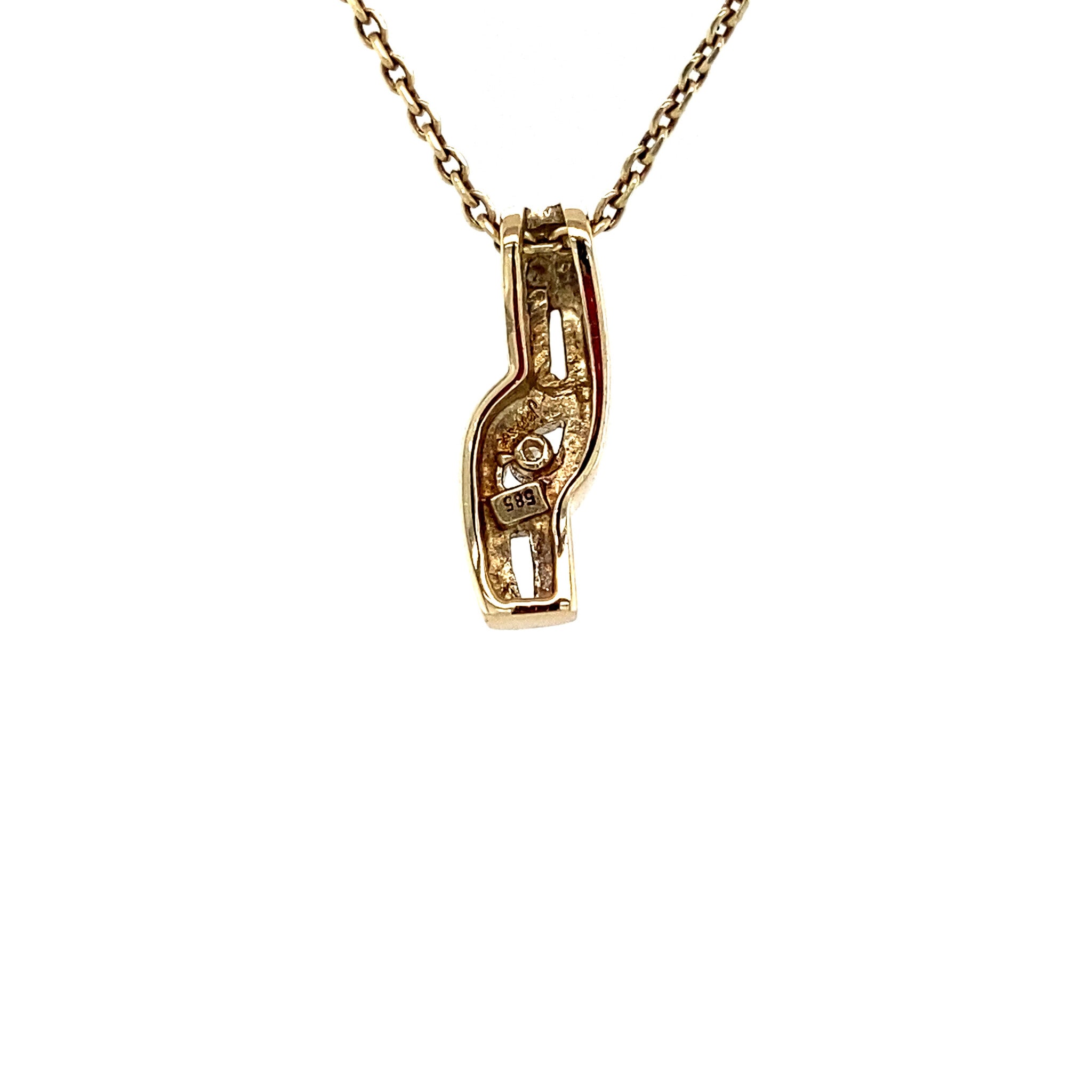 Gold pendant with diamond from Jeunesse 14 kt