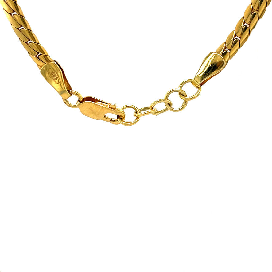 Gold gourmet choker 46 cm 14 karat
