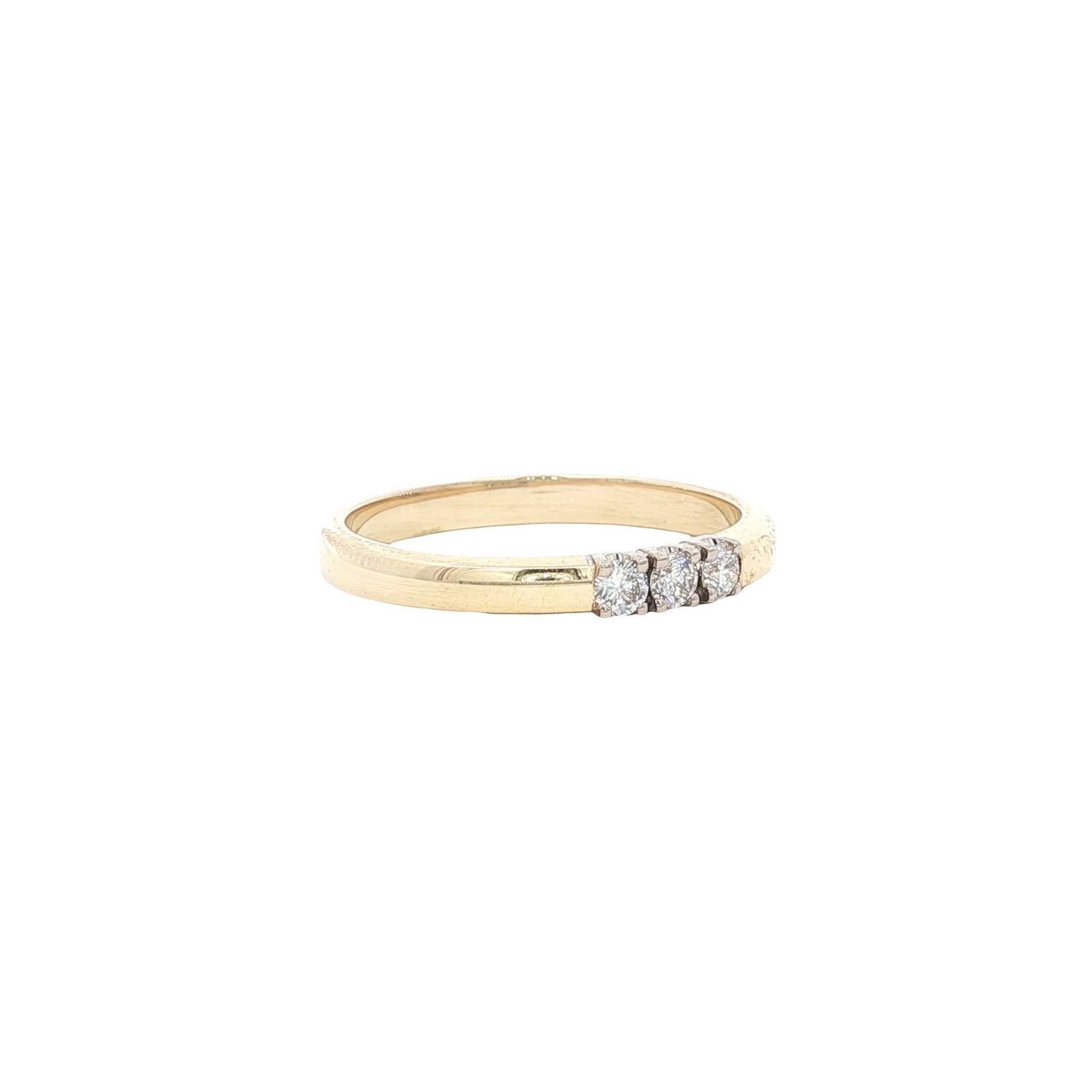 Gold memory ring with diamond 14 karat