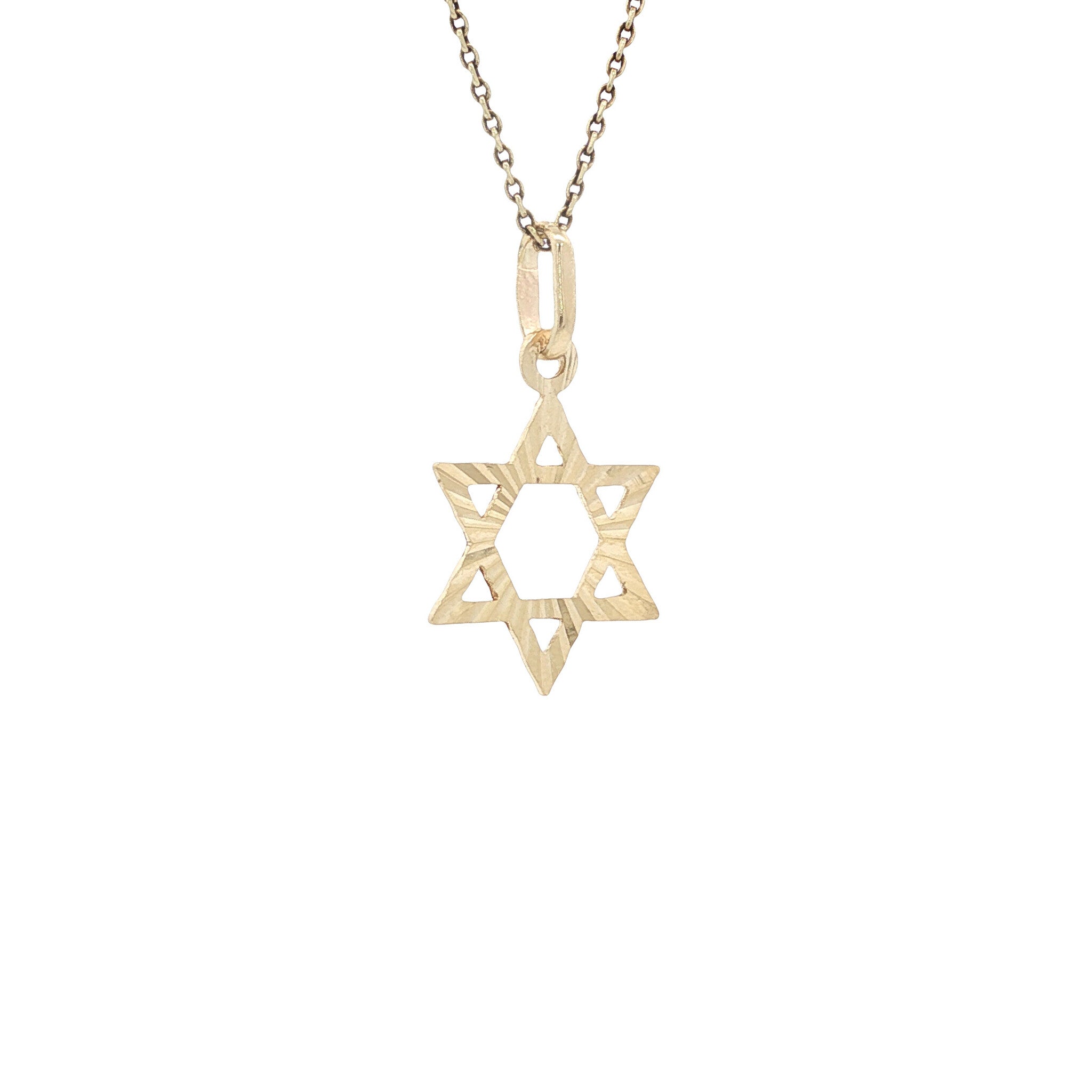 Gold pendant Star of David 14 karat