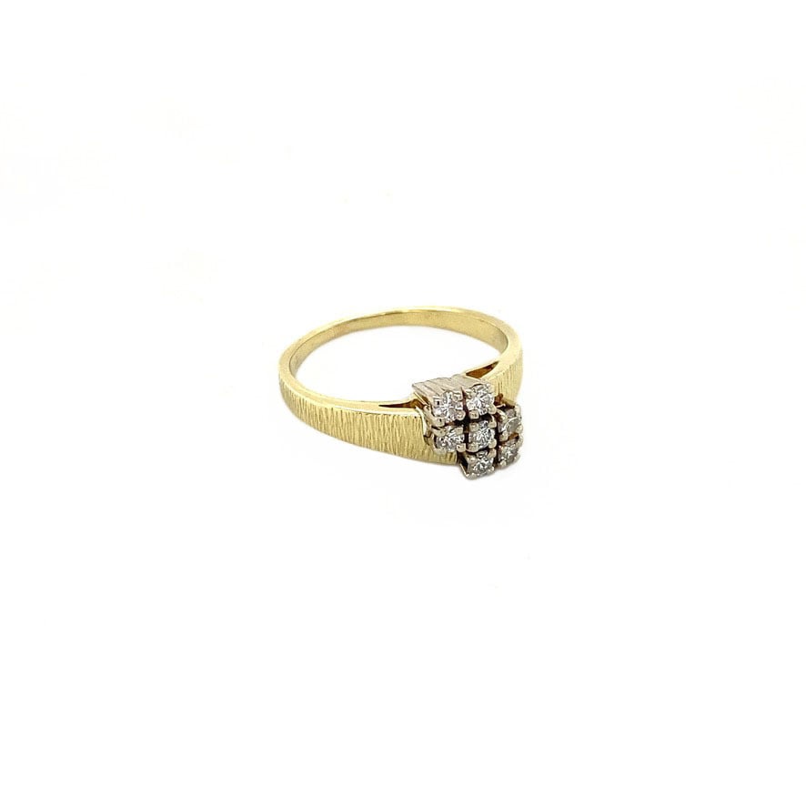 Gold ring with diamond 14 kt