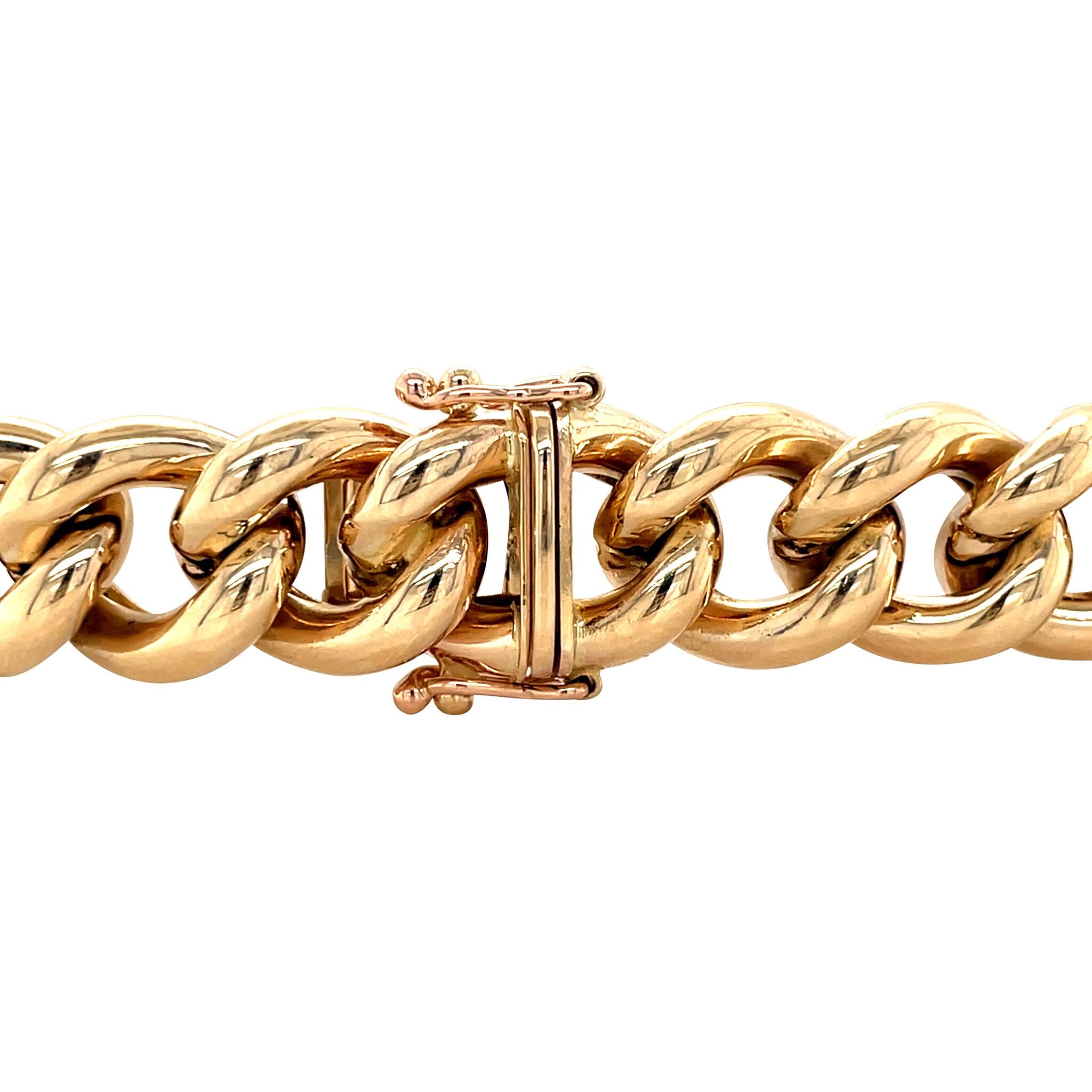 Gold gourmet bracelet 20.5 cm 14 karat