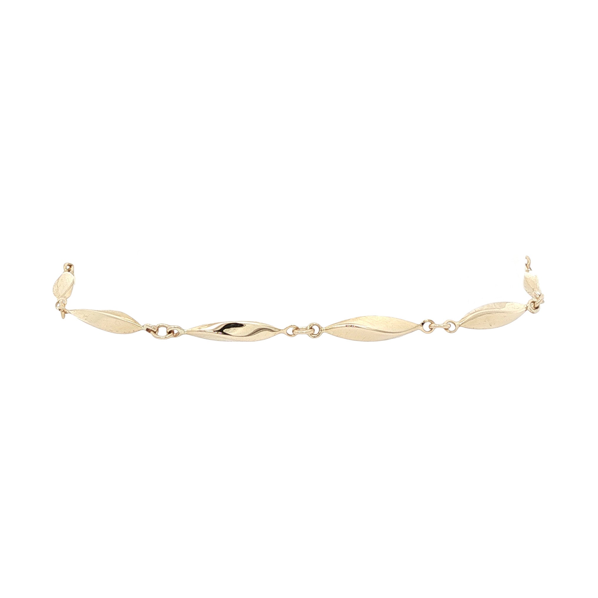 Gouden fantasie armband 18 cm 14 karaat