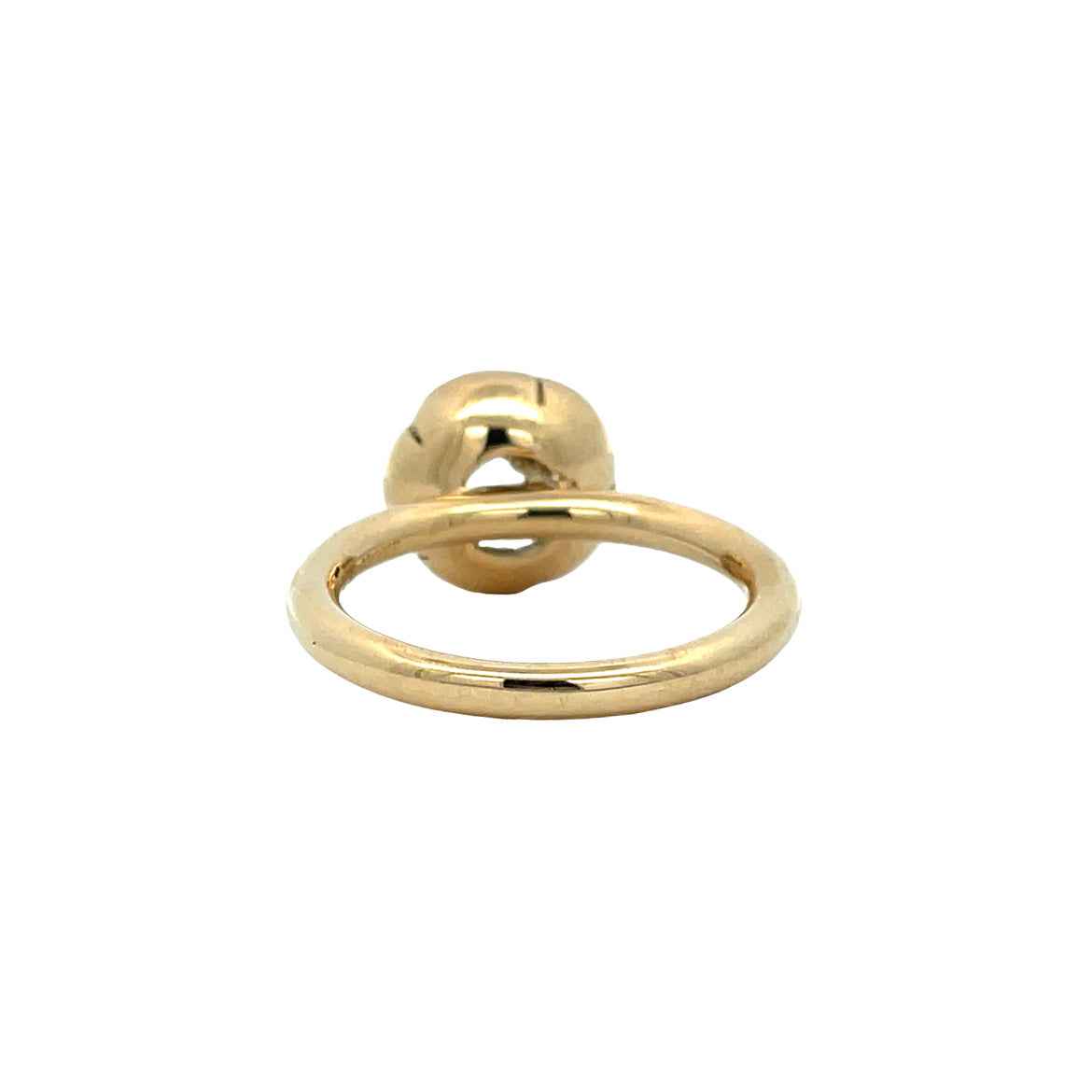 Golden Bron ring with prasiolite 18 karat