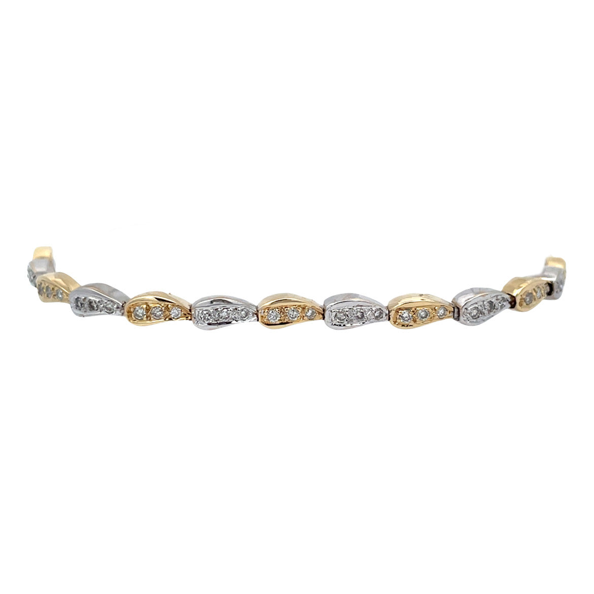 Gold bracelet with diamond 14 karat