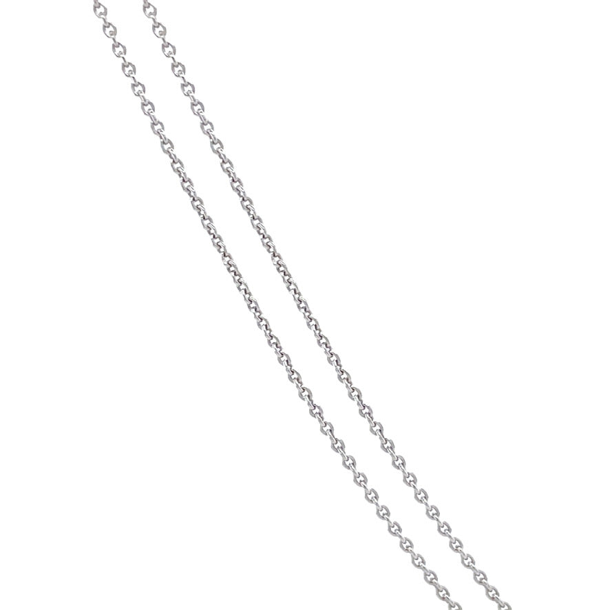 White gold necklace with diamond pendant 14 karat