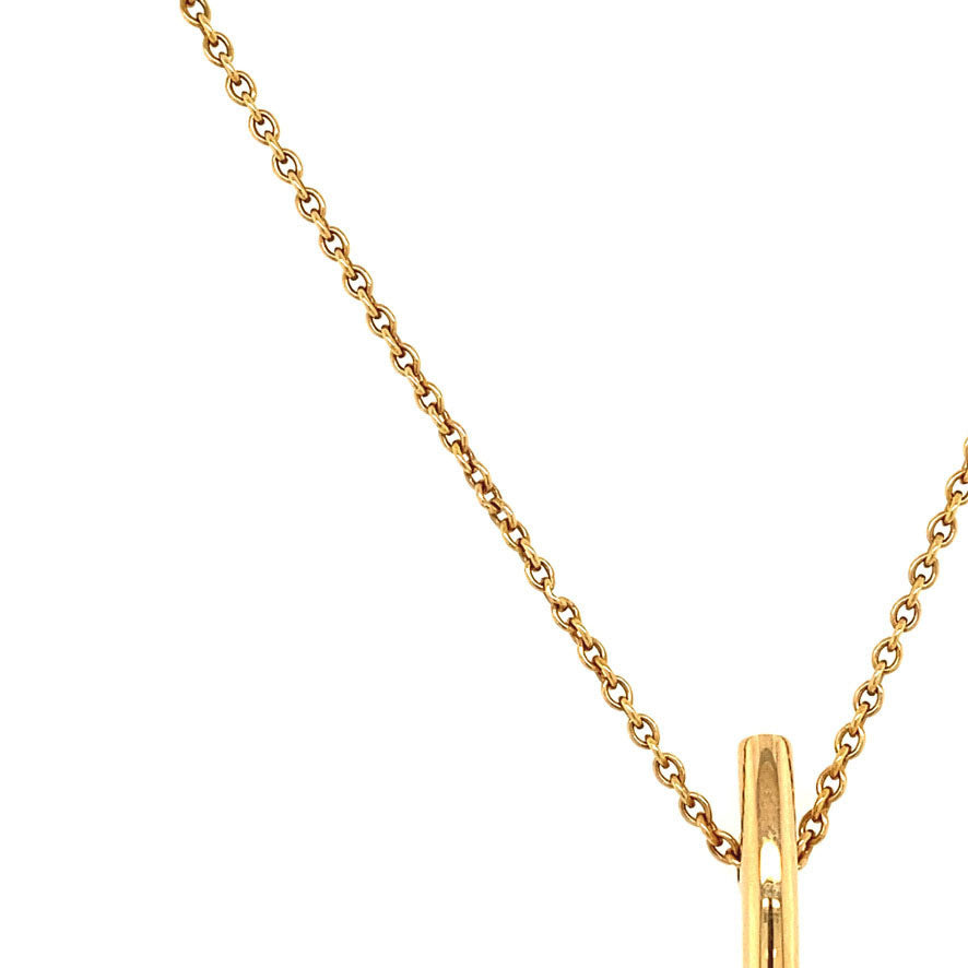 Rose gold necklace with Tahitian pearl and diamond 18 kt* new