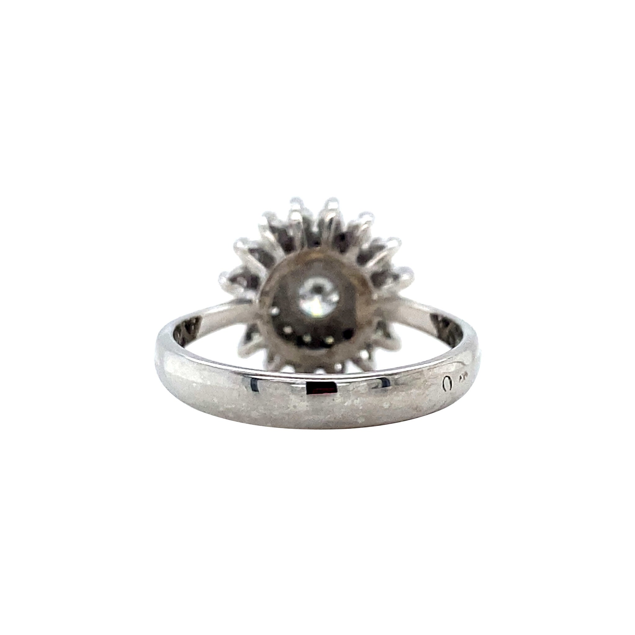 White gold ring with diamond 14 karat