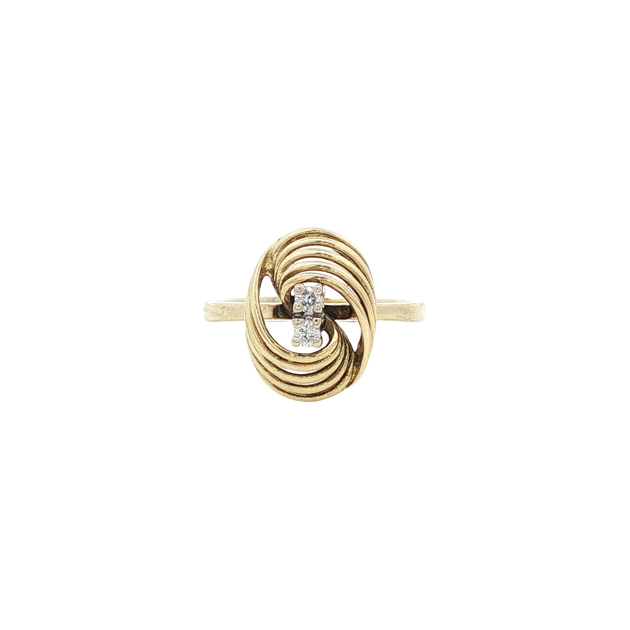 Gouden ring met diamant 14 karaat