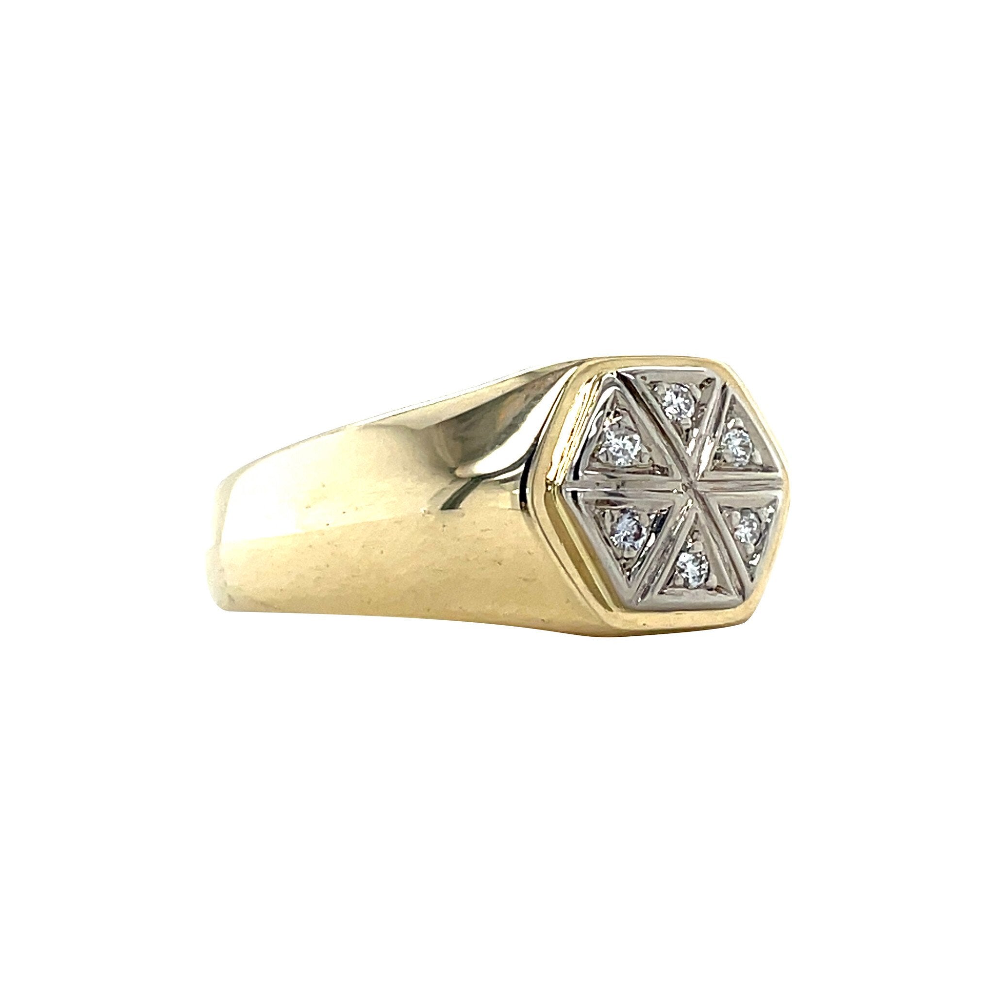 Gold ring with diamond 14 karat