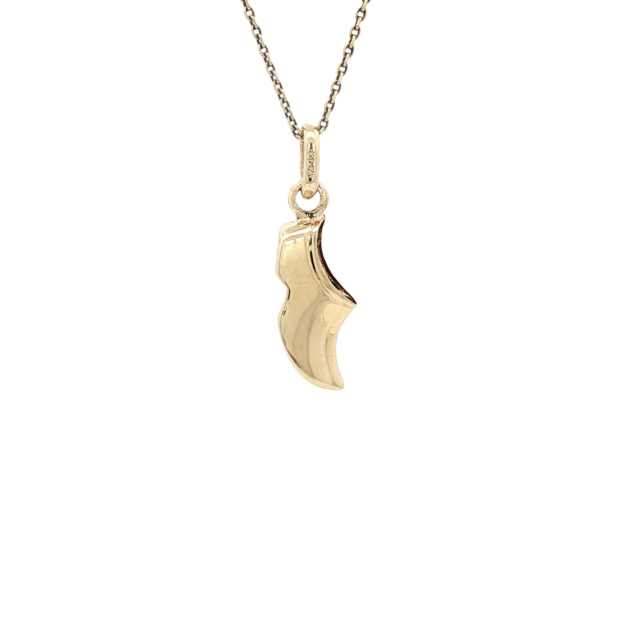Gouden hanger klomp 14 karaat