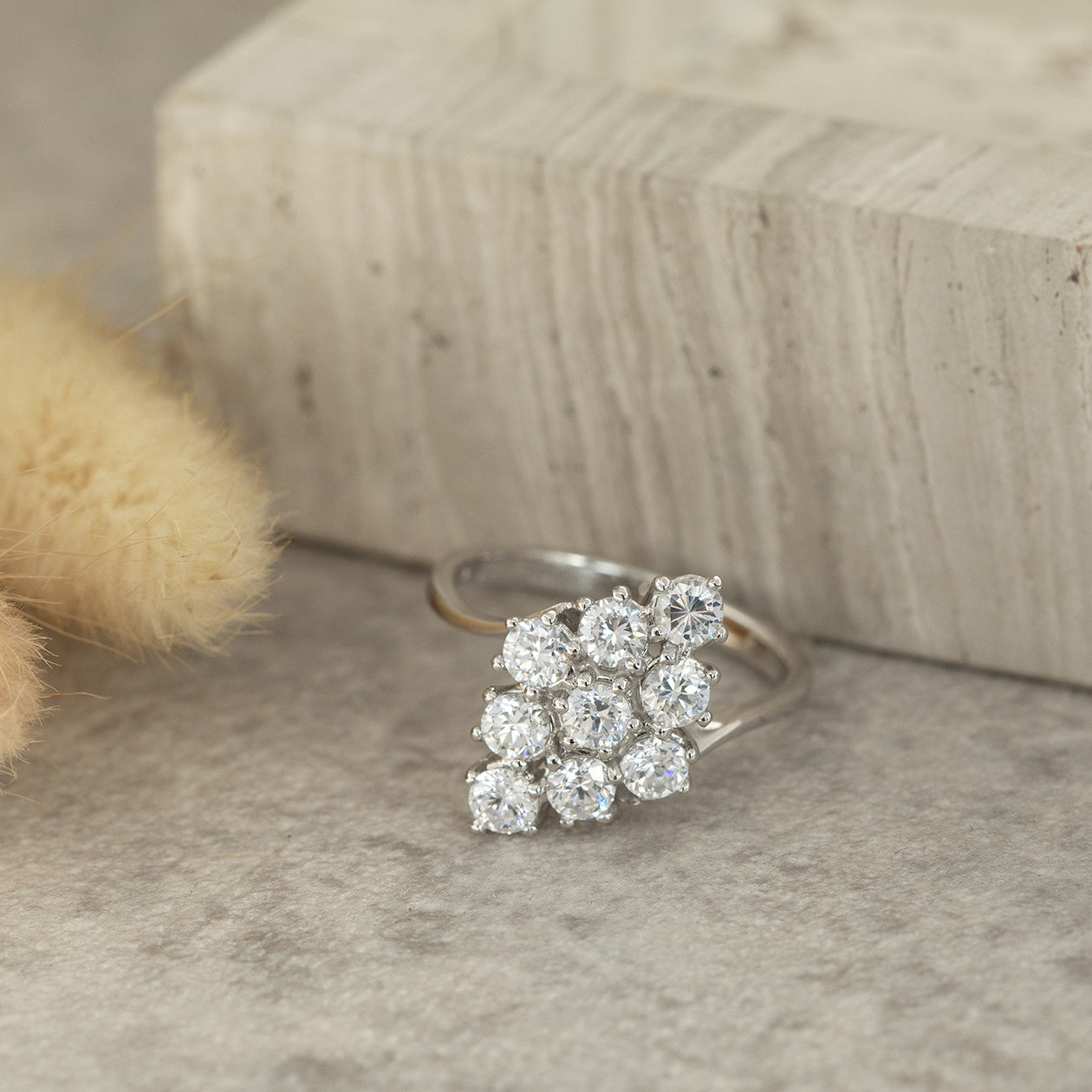 White gold marquise ring with zirconia 14 karat* new