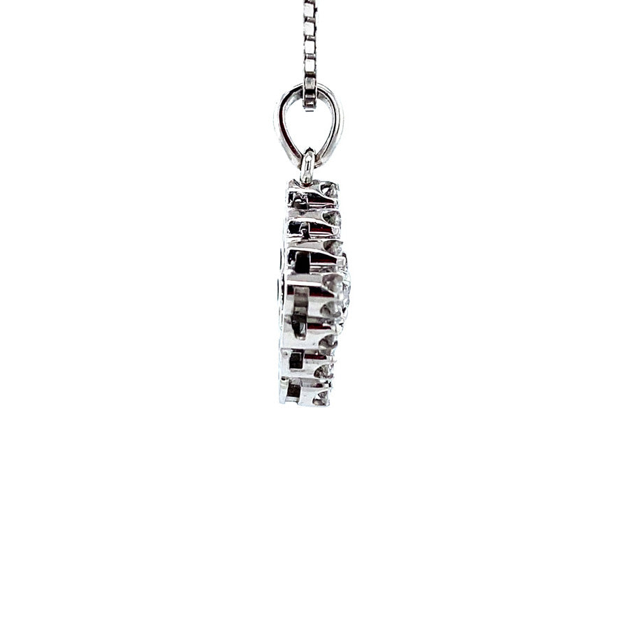 White gold pendant with diamond 14 karat