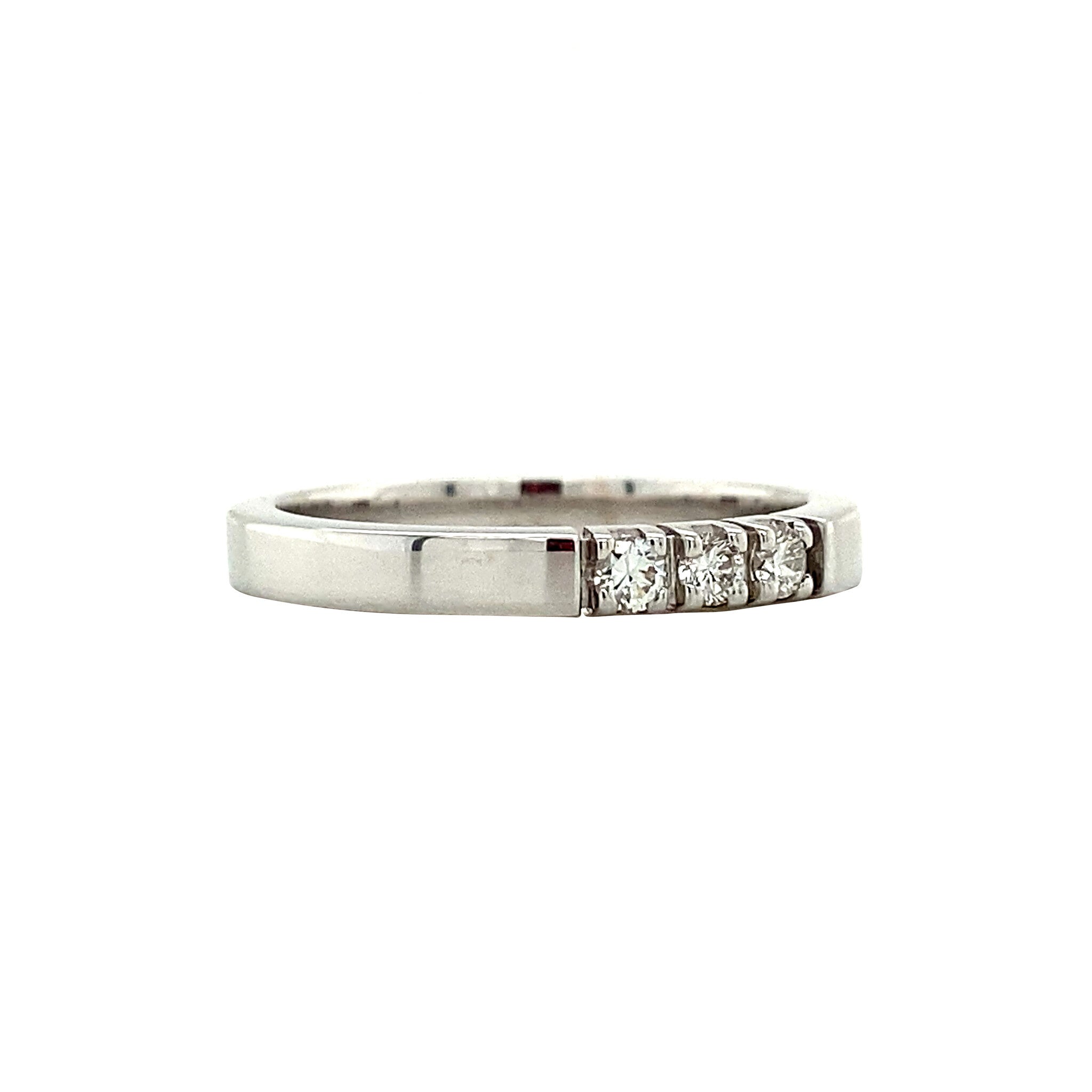 White gold memoire ring with diamond 14 kt* new