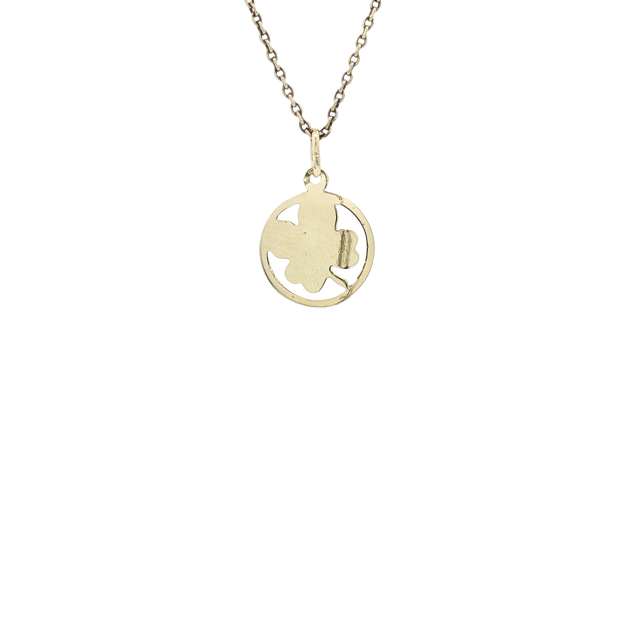 Gouden hanger klaver 4 14 karaat