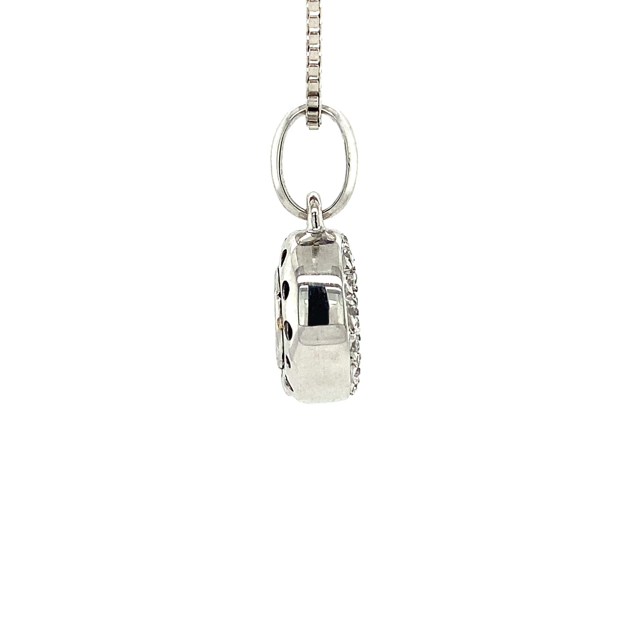 White gold pendant with diamond 18 kt