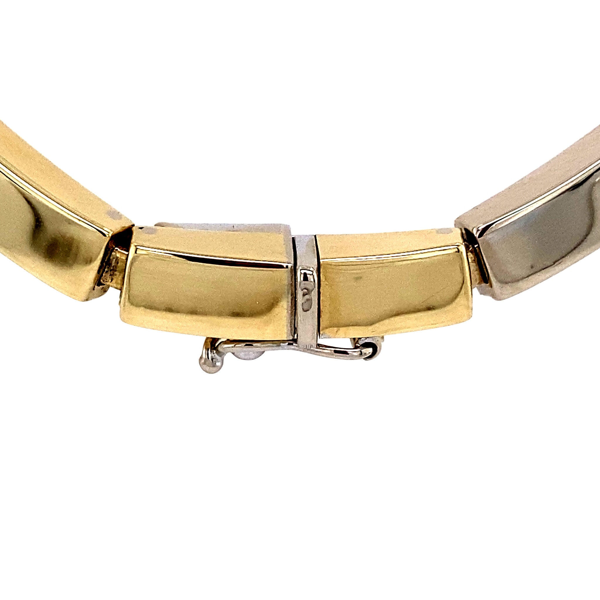 Gold choker bicolour 45 cm 14 karat